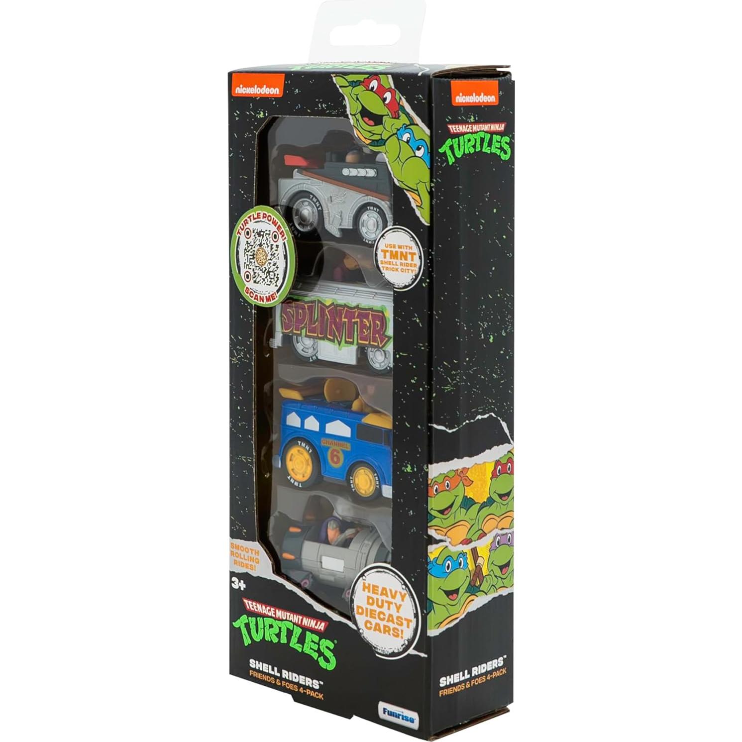 Set de Juguetes Tortugas Ninja Shell Riders 1:64 Diecast