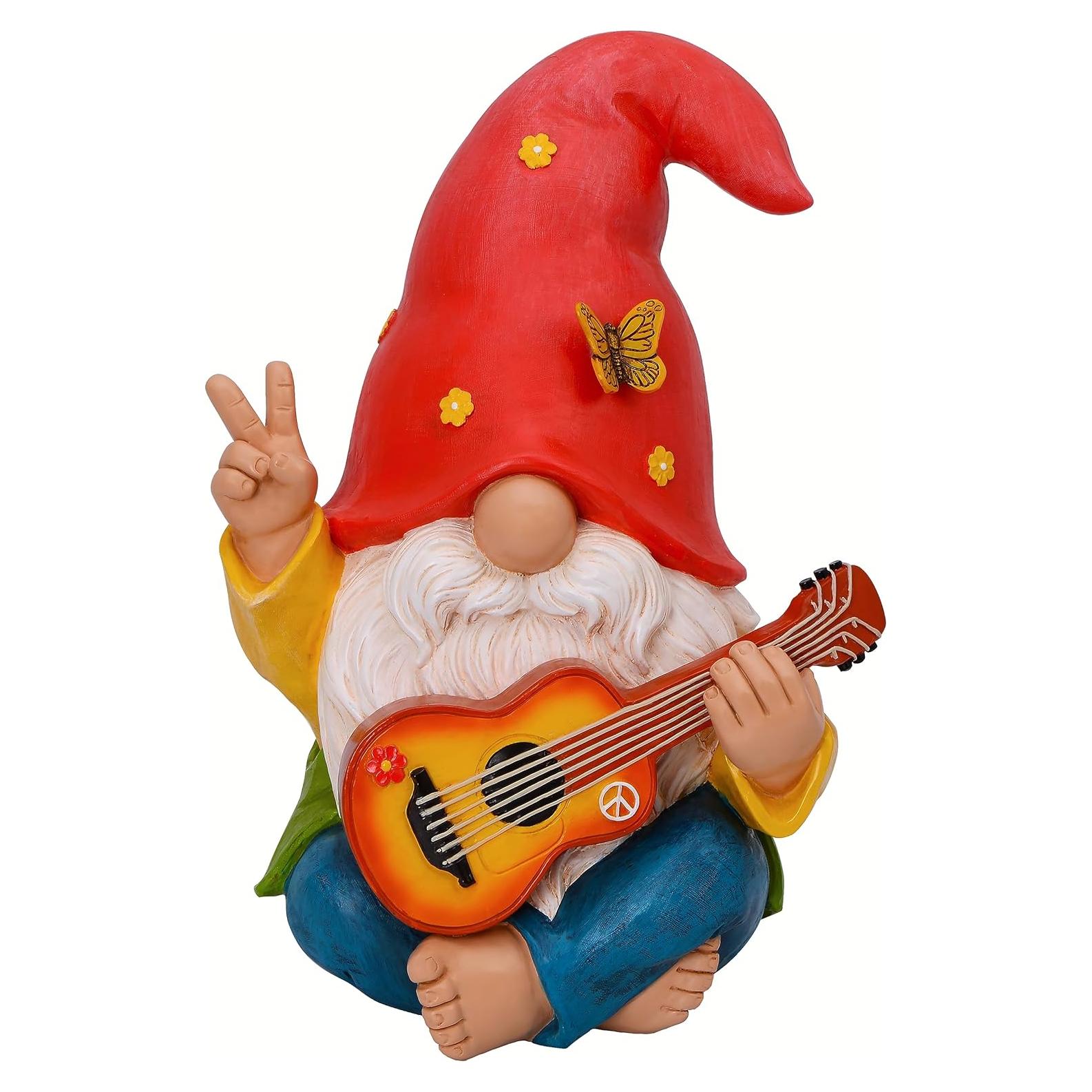 Gnomo de Jardín Mood Lab - Estatua Hippie 23.5 cm