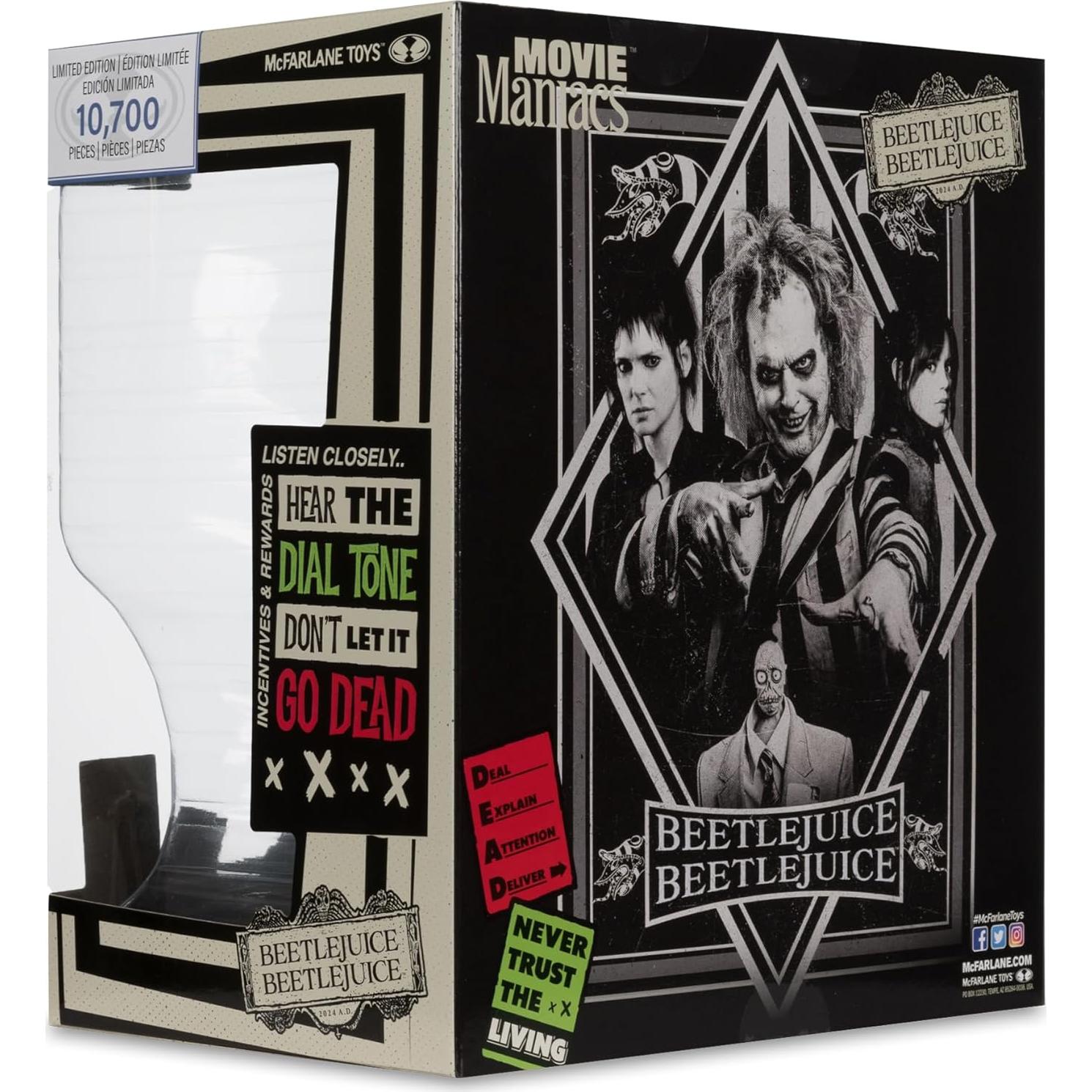 Figura Beetlejuice 15.24 cm McFarlane Toys 2024 Detallada