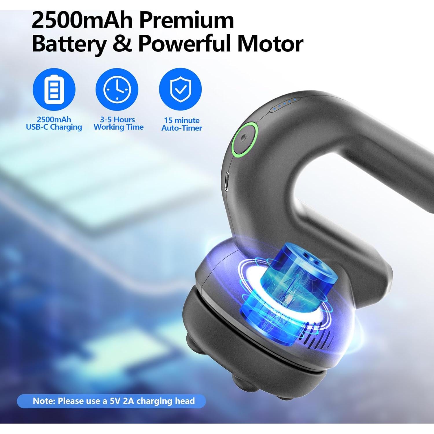 Masajeador Orbital Mini HYAKO con 5 Velocidades y Accesorios