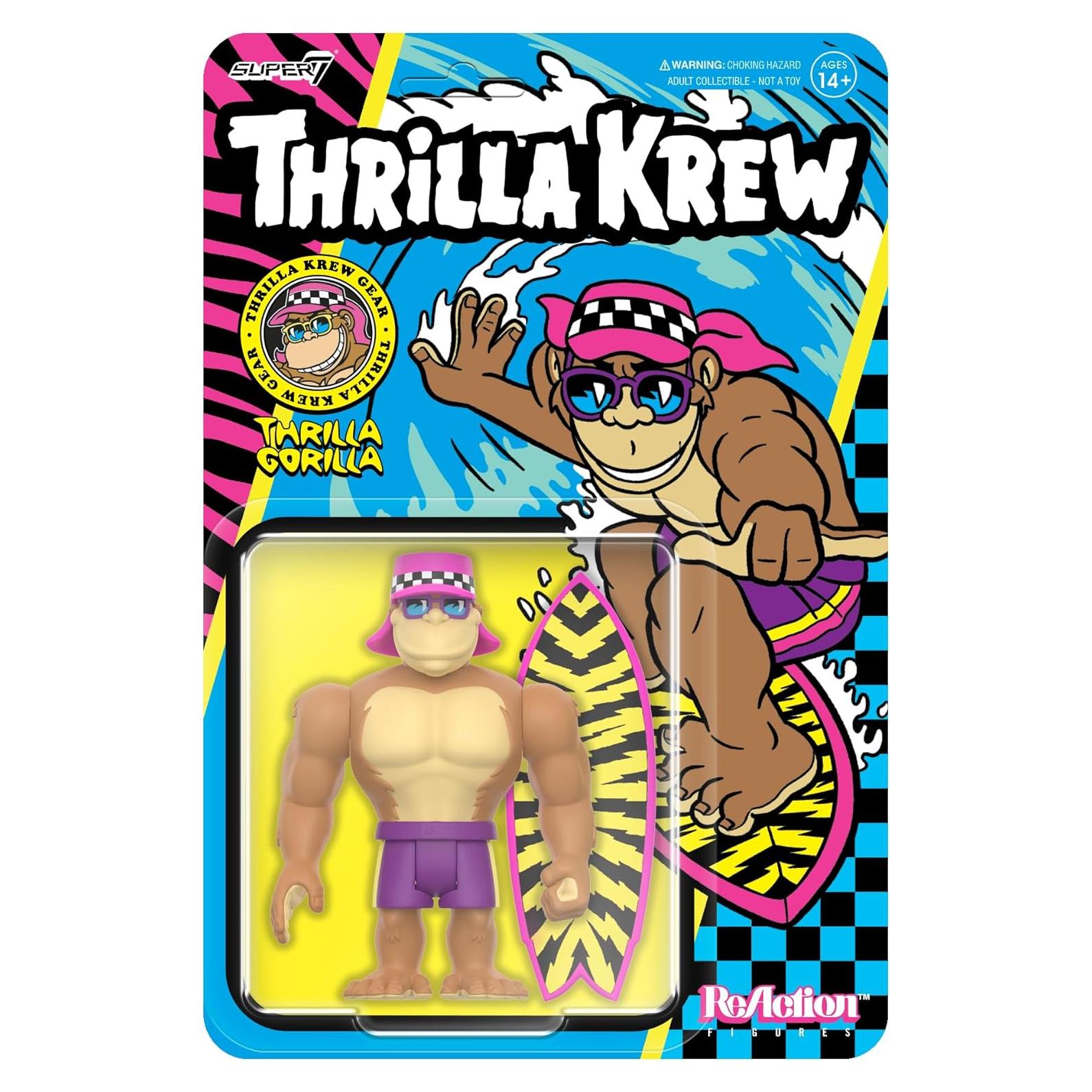 Figura de Acción Super7 Thrilla Gorilla 9.53 cm con Tabla