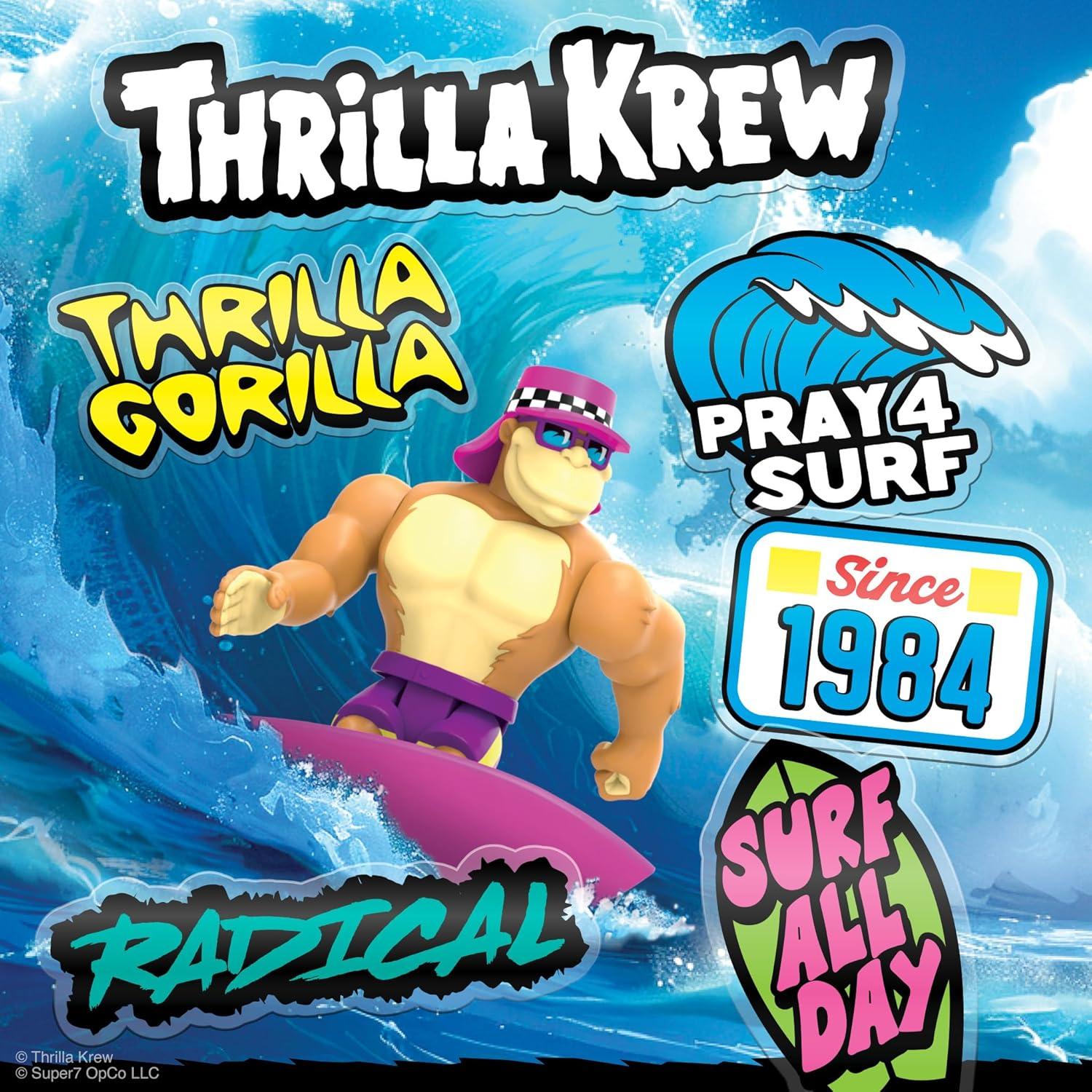 Figura de Acción Super7 Thrilla Gorilla 9.53 cm con Tabla