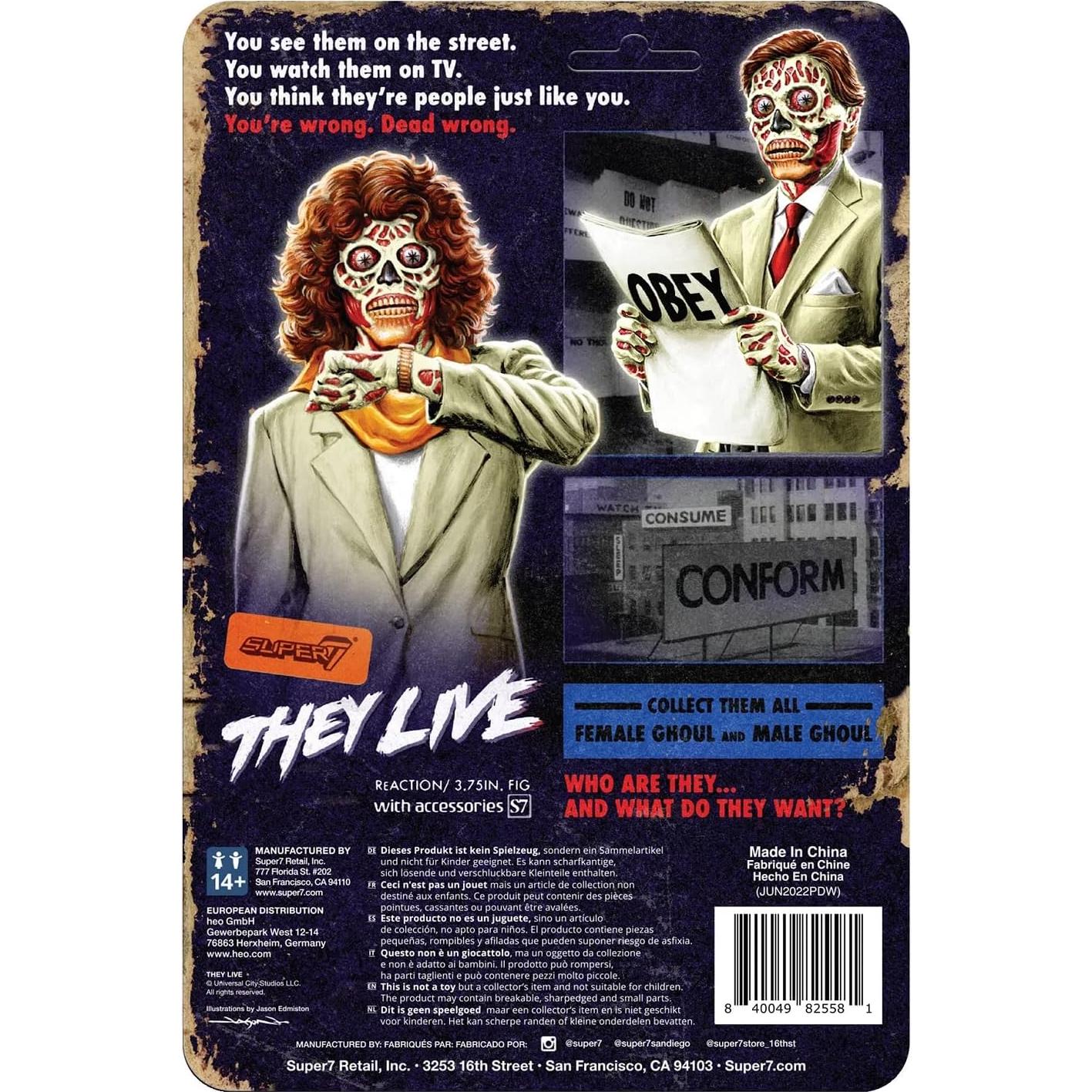 Figura de Acción Super7 They Live Ghoul Femenina 9.5 cm