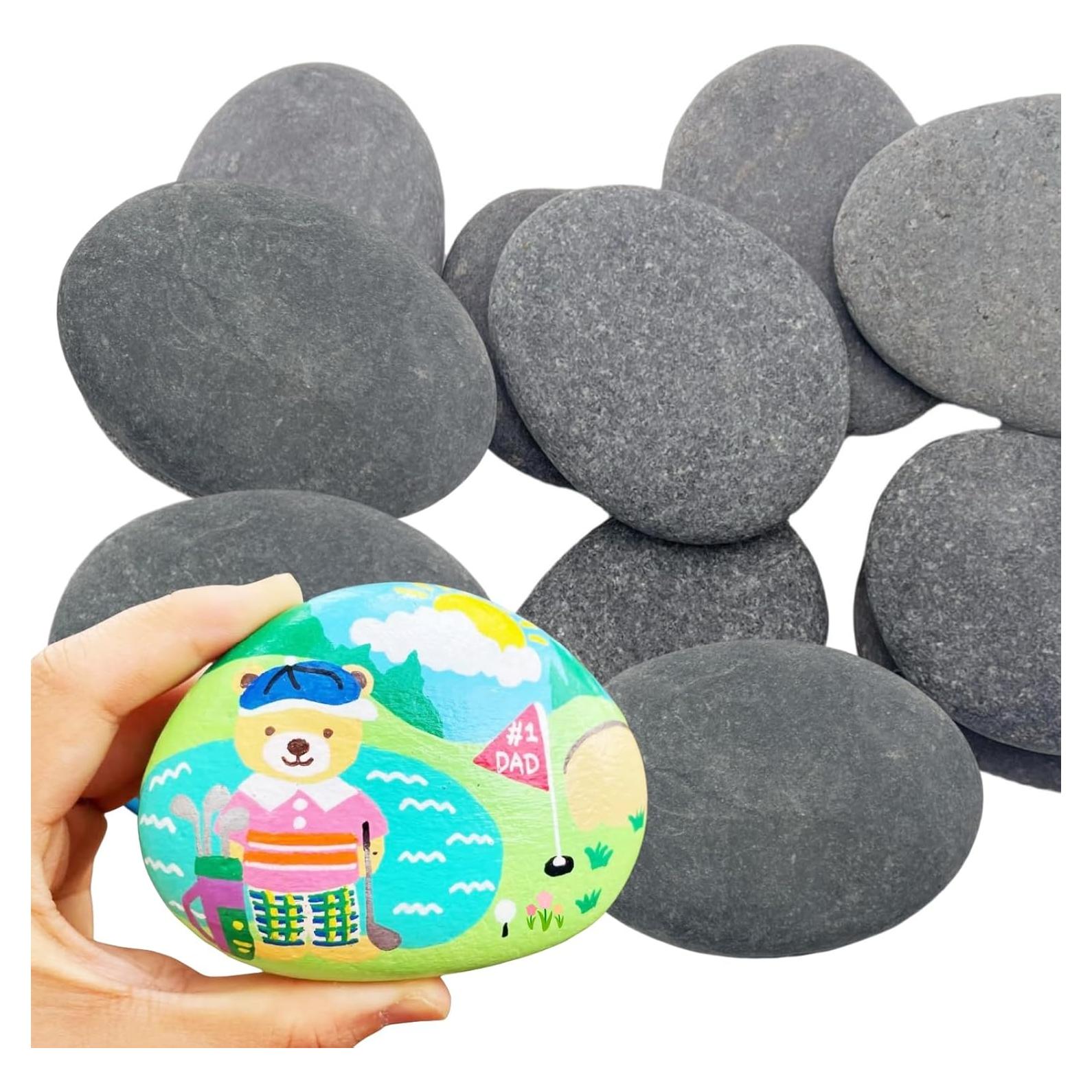 12 Rocas para Pintar Meilala 7.6-10.2 cm Superficie Lisa