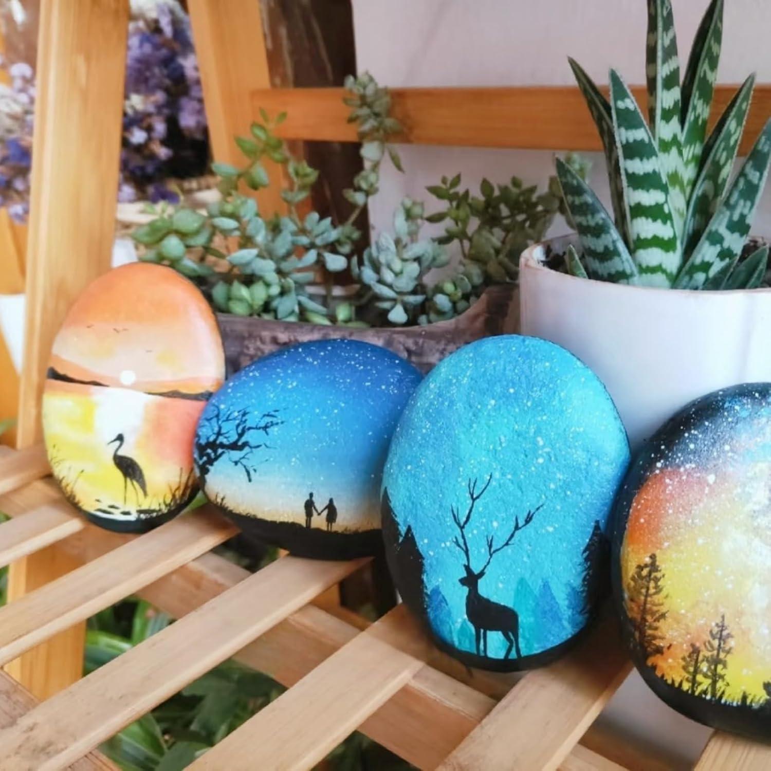 12 Rocas para Pintar Meilala 7.6-10.2 cm Superficie Lisa