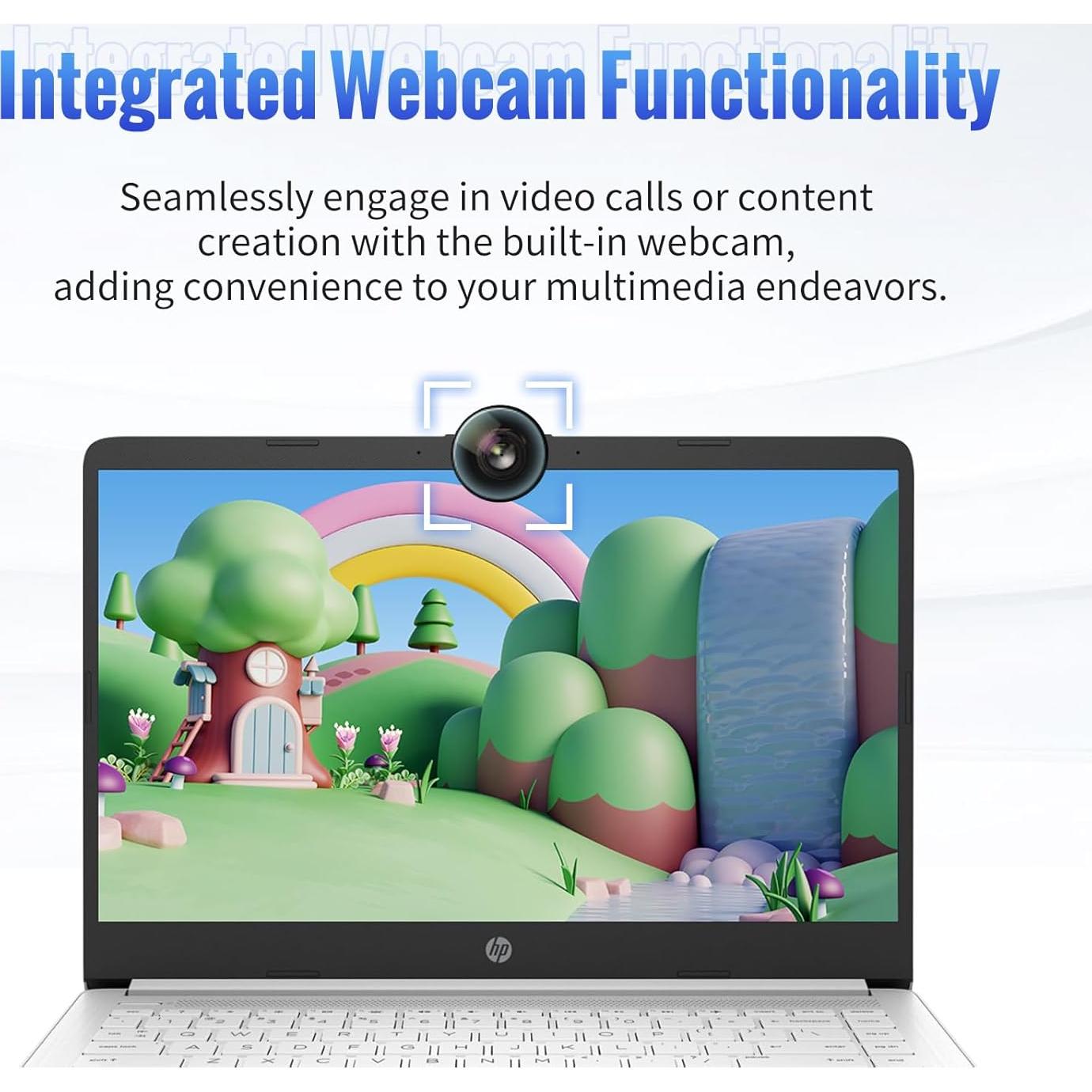 Portátil HP 14" Intel Celeron 16GB RAM 64GB SSD Blanco