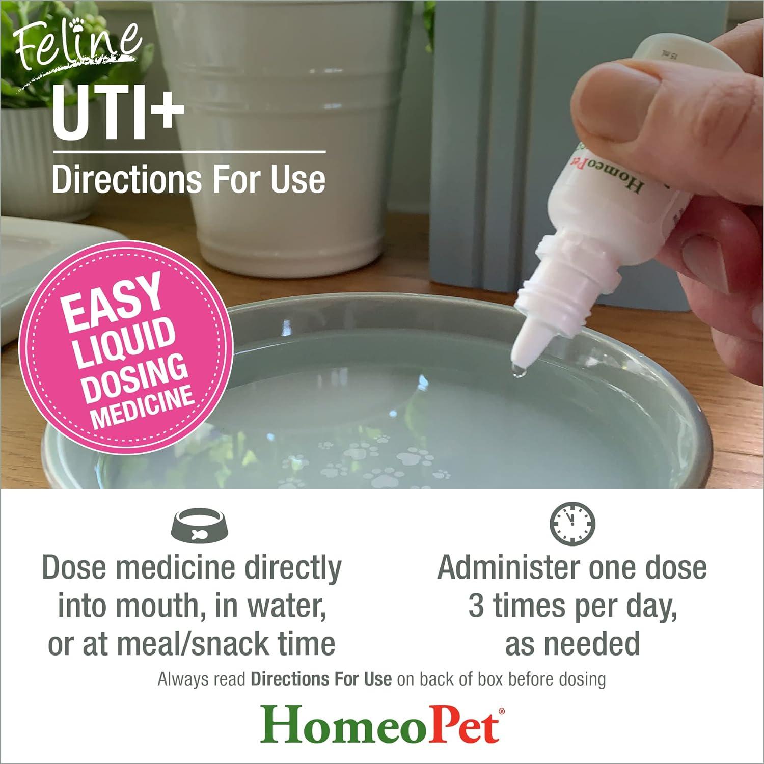 HomeoPet Feline UTI Plus 15ml - Suplemento Urinario para Gatos