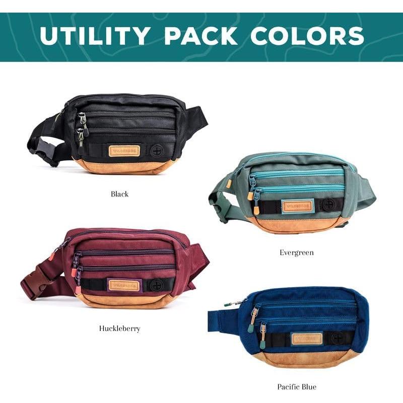 Riñonera Wilderdog Utility Negra con 3 Bolsillos y Dispensador