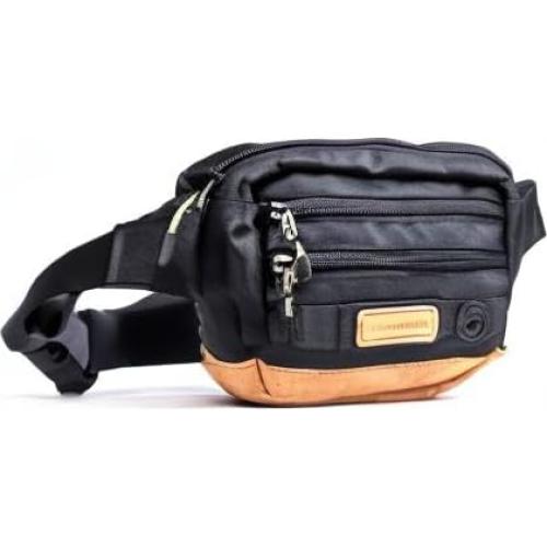 Riñonera Wilderdog Utility Negra con 3 Bolsillos y Dispensador