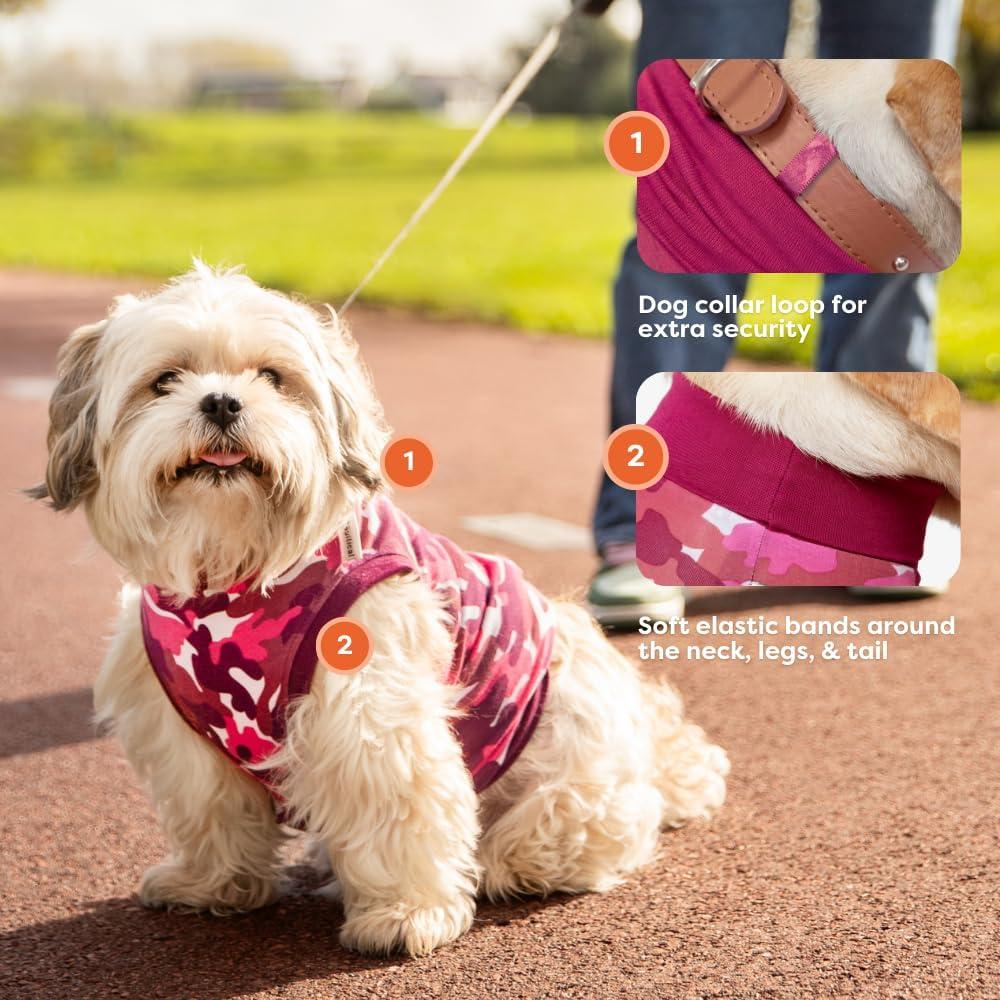 Traje de Recuperación para Perros Suitical 3XS Camuflaje Rosa