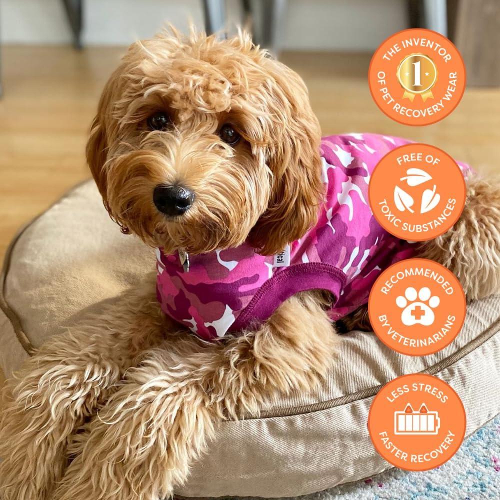 Traje de Recuperación para Perros Suitical 3XS Camuflaje Rosa