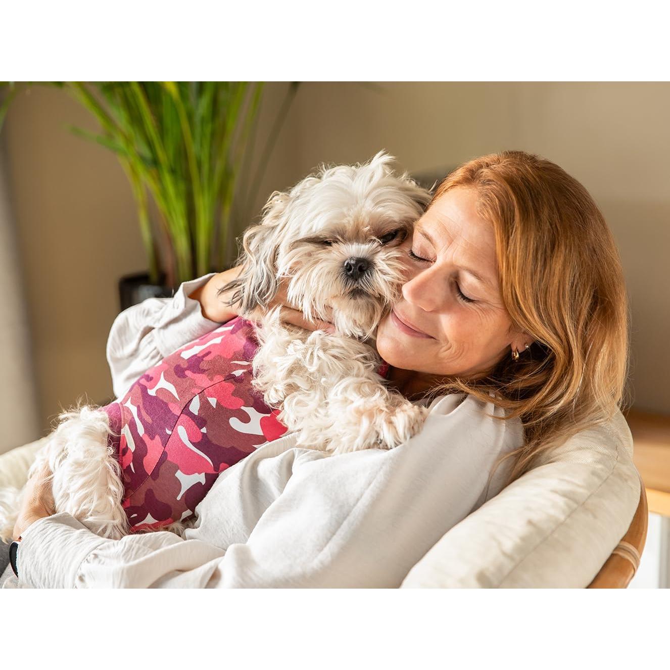 Traje de Recuperación para Perros Suitical L Camuflaje Rosa