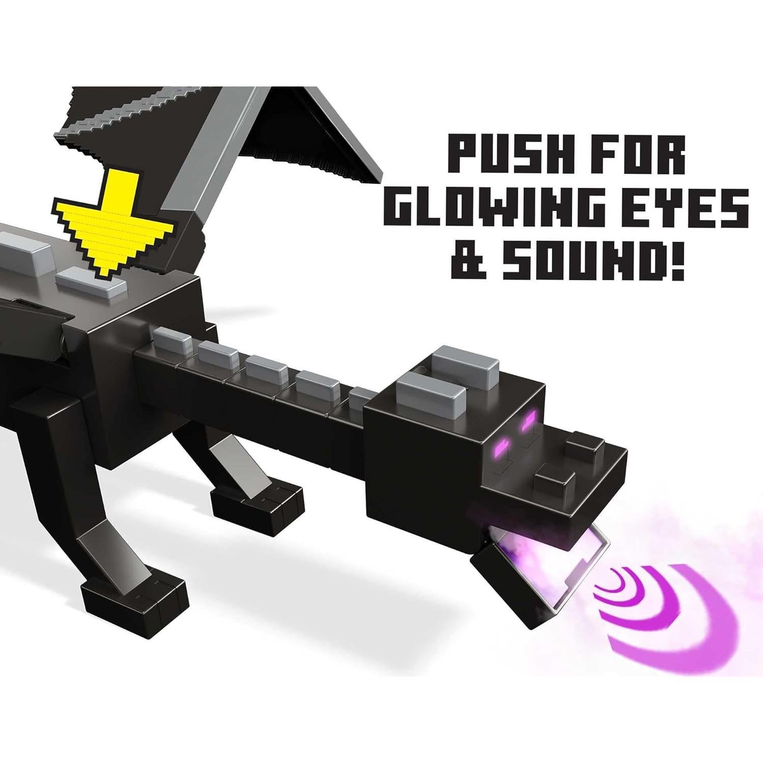 Figura Dragón Final Mattel Minecraft 50.8 cm con Steve 8.26 cm