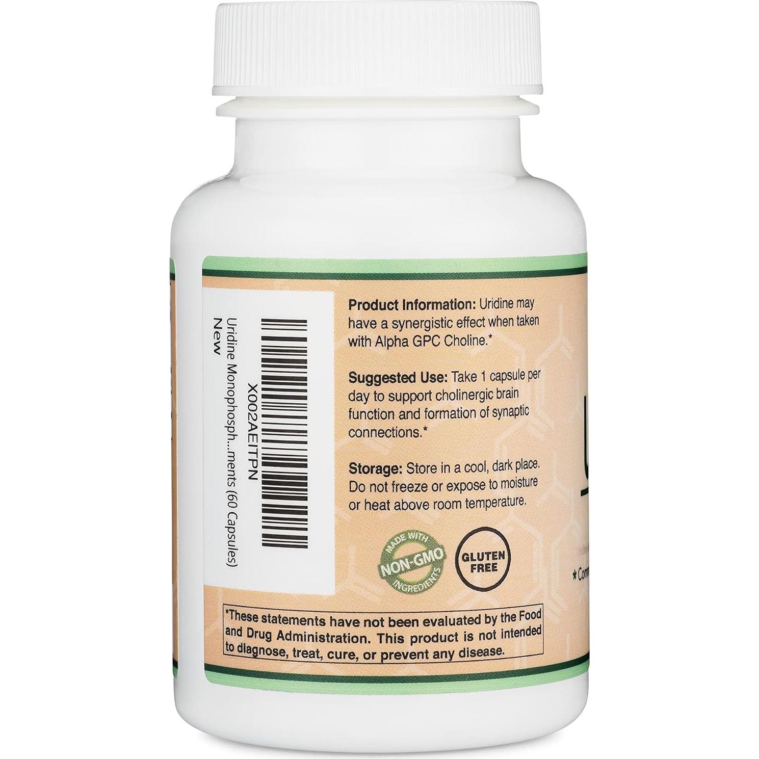 Monofosfato de Uridina 300mg - Double Wood - 60 Cápsulas