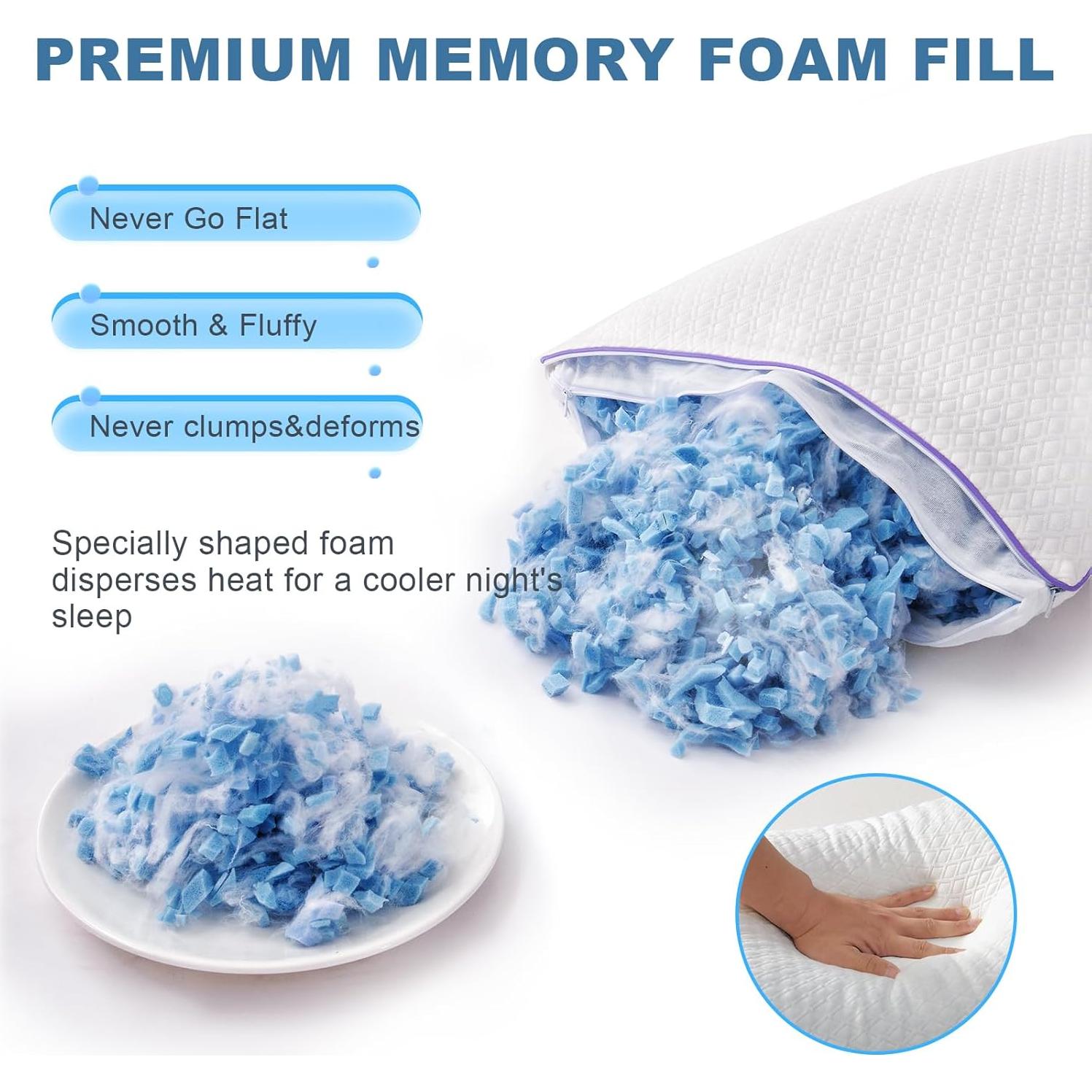 Juego de 2 Almohadas Estándar Favorland de Espuma Viscoelástica