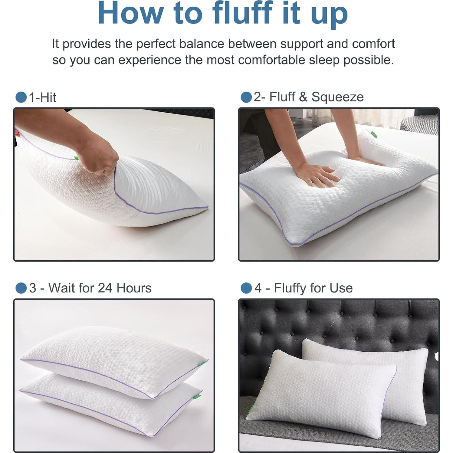 Juego de 2 Almohadas Estándar Favorland de Espuma Viscoelástica