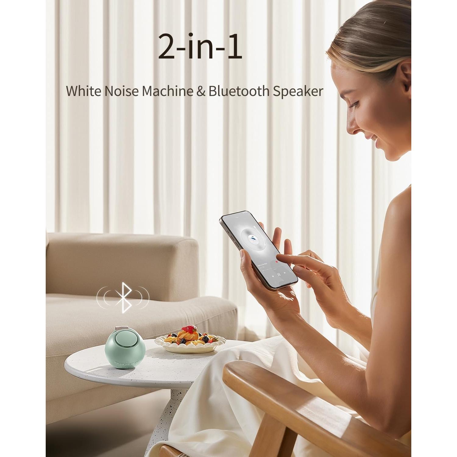 Máquina de Sonido Portátil CHICWAY SMY01, 18 Sonidos, Verde Menta