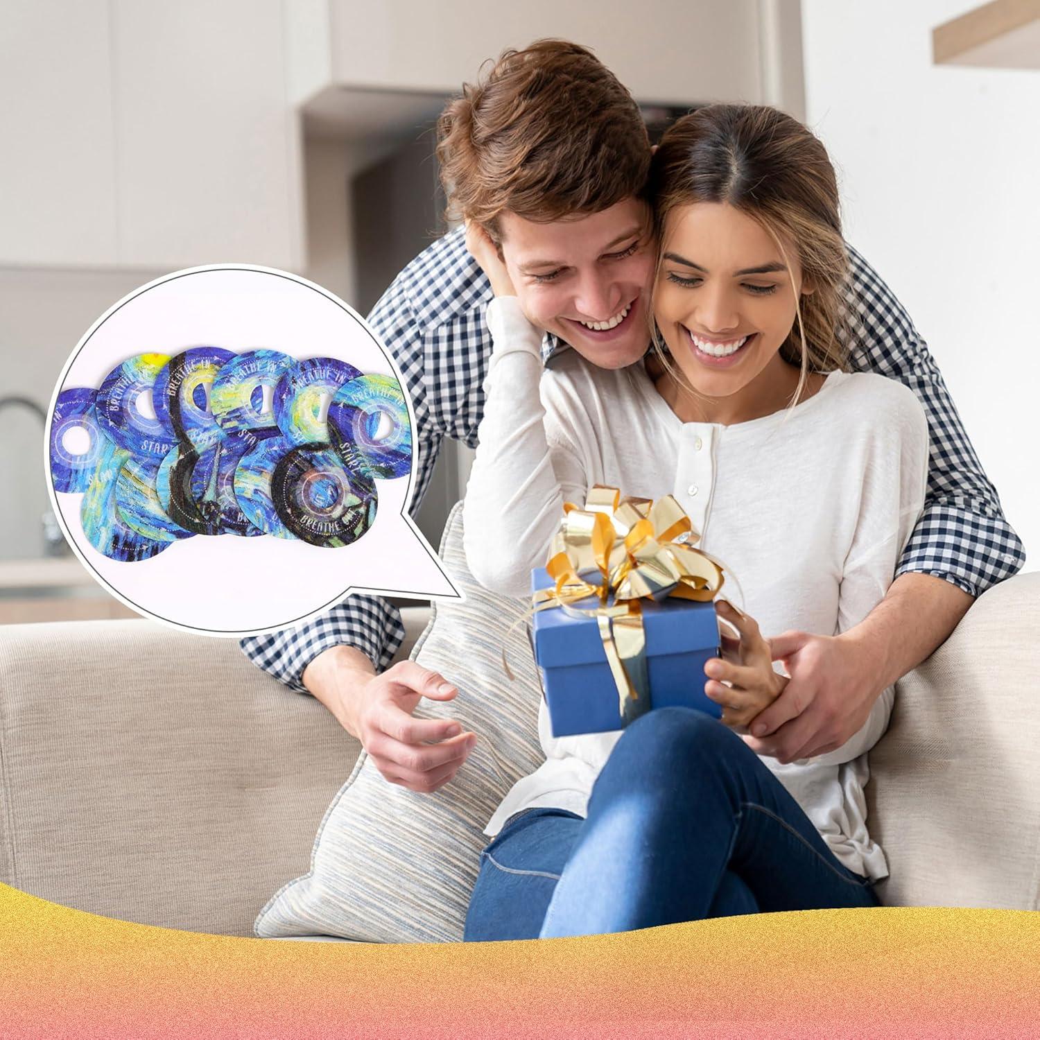 36Pcs Calm Stickers for Anxiety Sensory Stickers Anti Stress Anxiety Relief Items Tactile Textured for Breathing Exercise Fidget Strips for Kids Teens Adults Home Classroom Supplies (Galaxy)