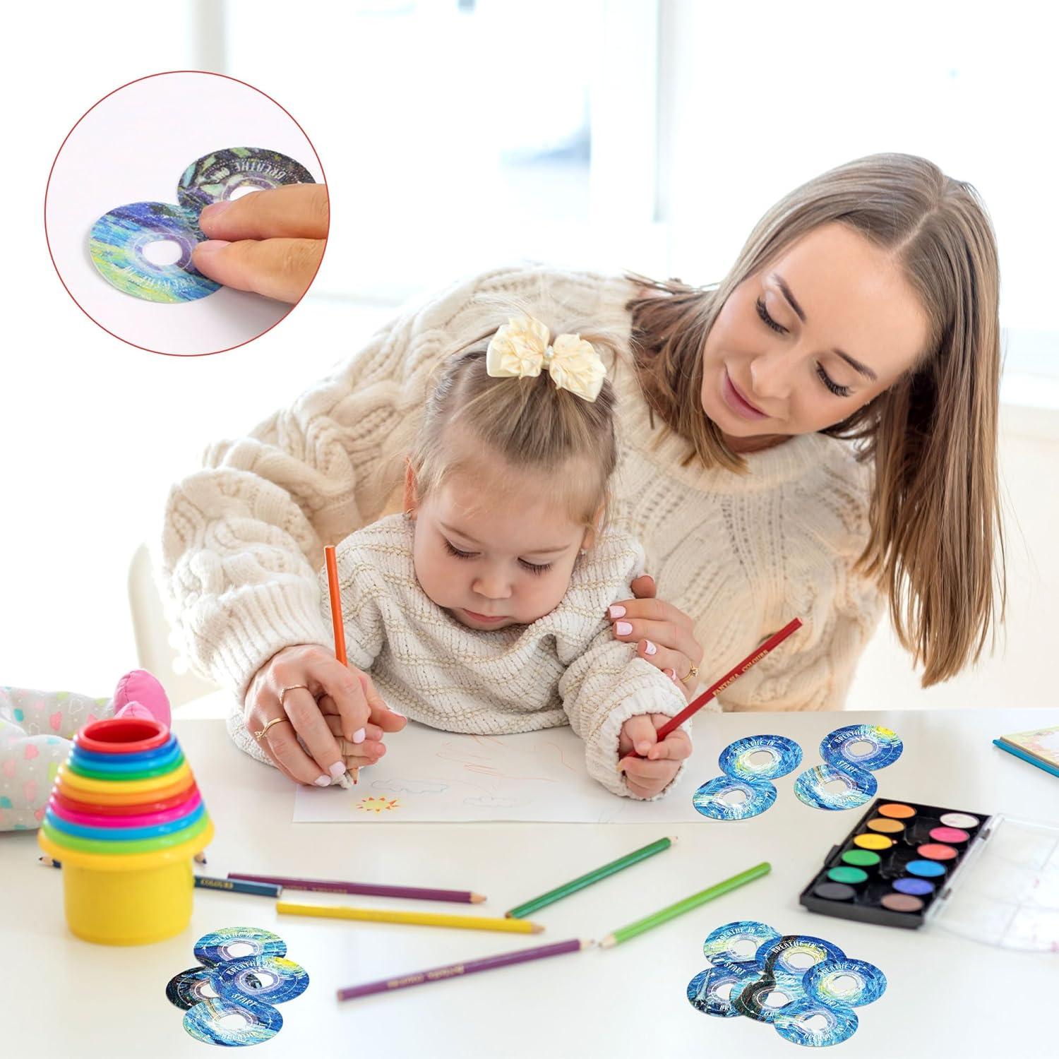36Pcs Calm Stickers for Anxiety Sensory Stickers Anti Stress Anxiety Relief Items Tactile Textured for Breathing Exercise Fidget Strips for Kids Teens Adults Home Classroom Supplies (Galaxy)