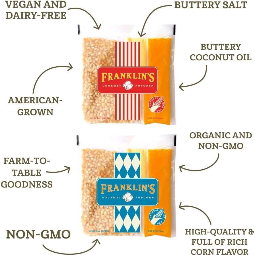Paquete de Palomitas Gourmet Franklin 10x56.7g Mantequilla