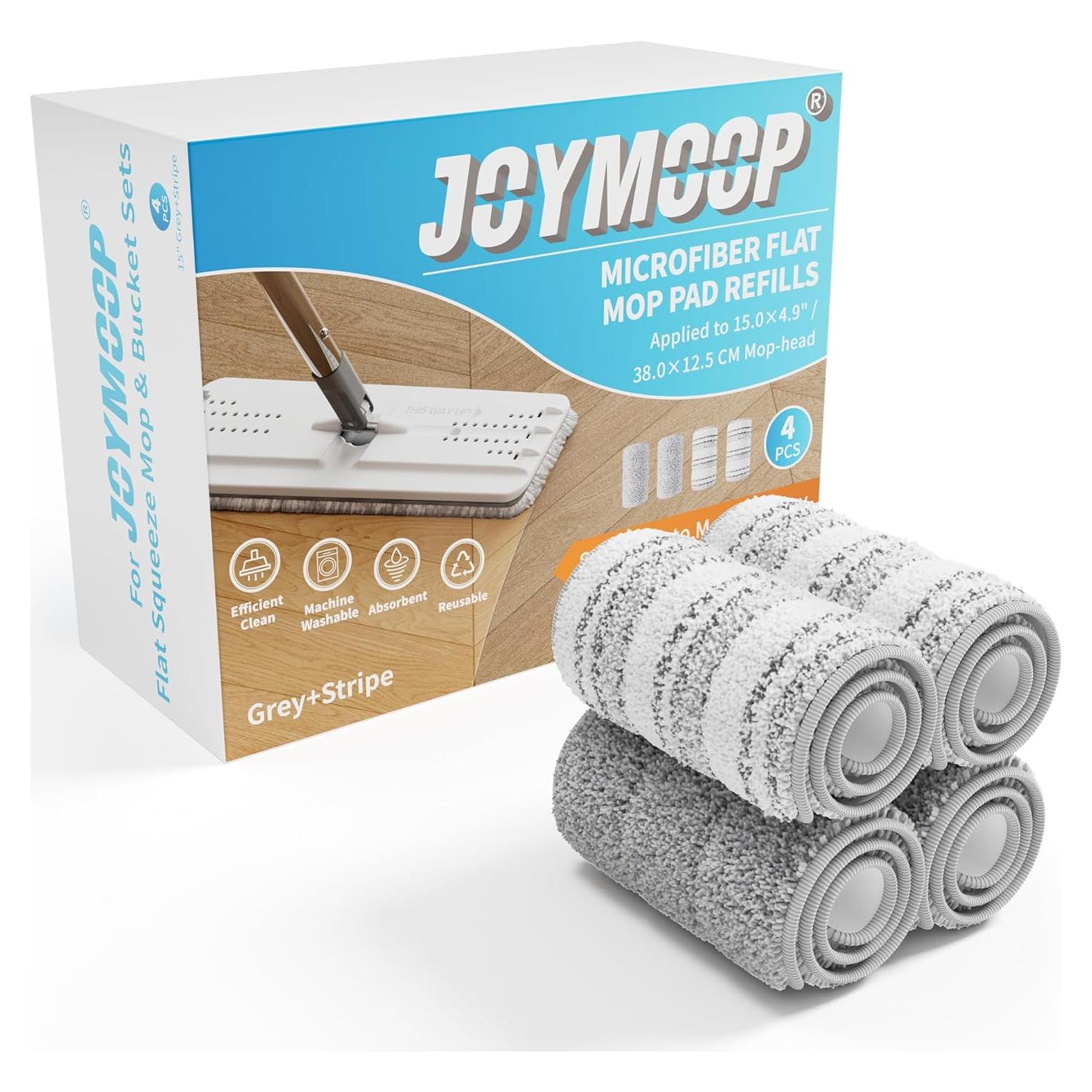 Almohadillas de Mopa Planas JOYMOOP 38.1cm Microfibra 4 Pcs