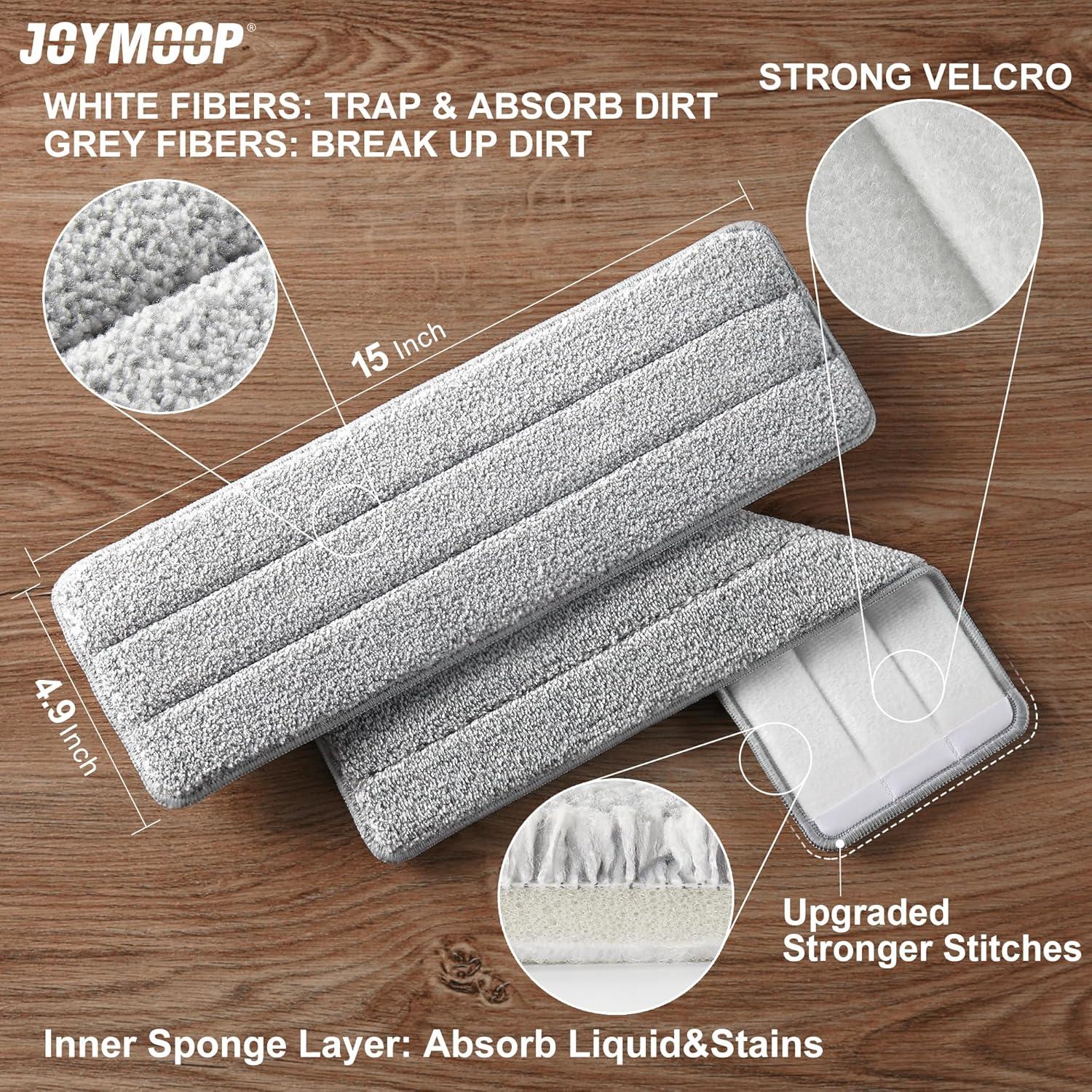 Almohadillas de Mopa Planas JOYMOOP 38.1cm Microfibra 4 Pcs