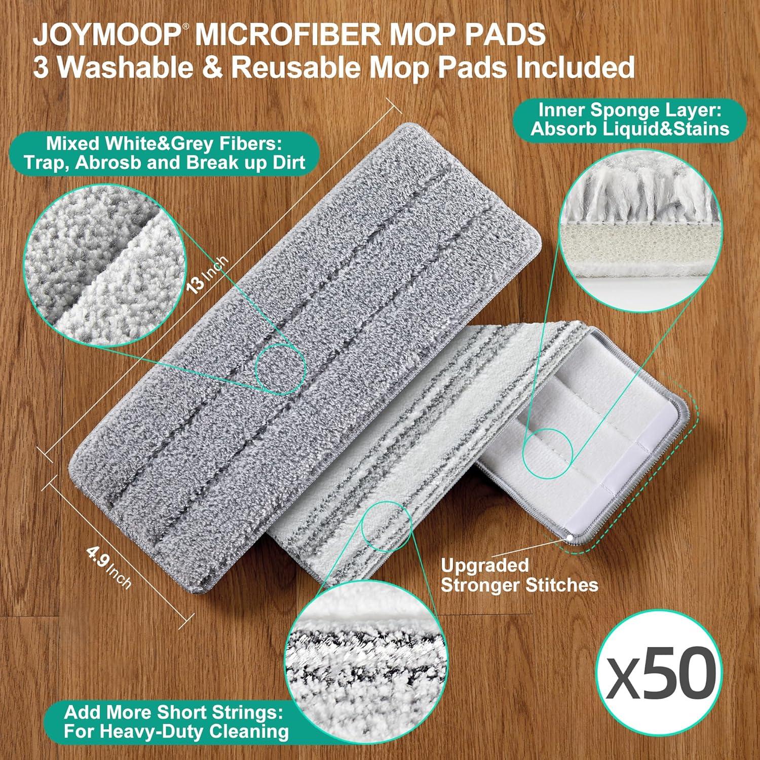 Almohadillas de Mopa Planas JOYMOOP 50 Pcs Microfibra 33x12.4cm