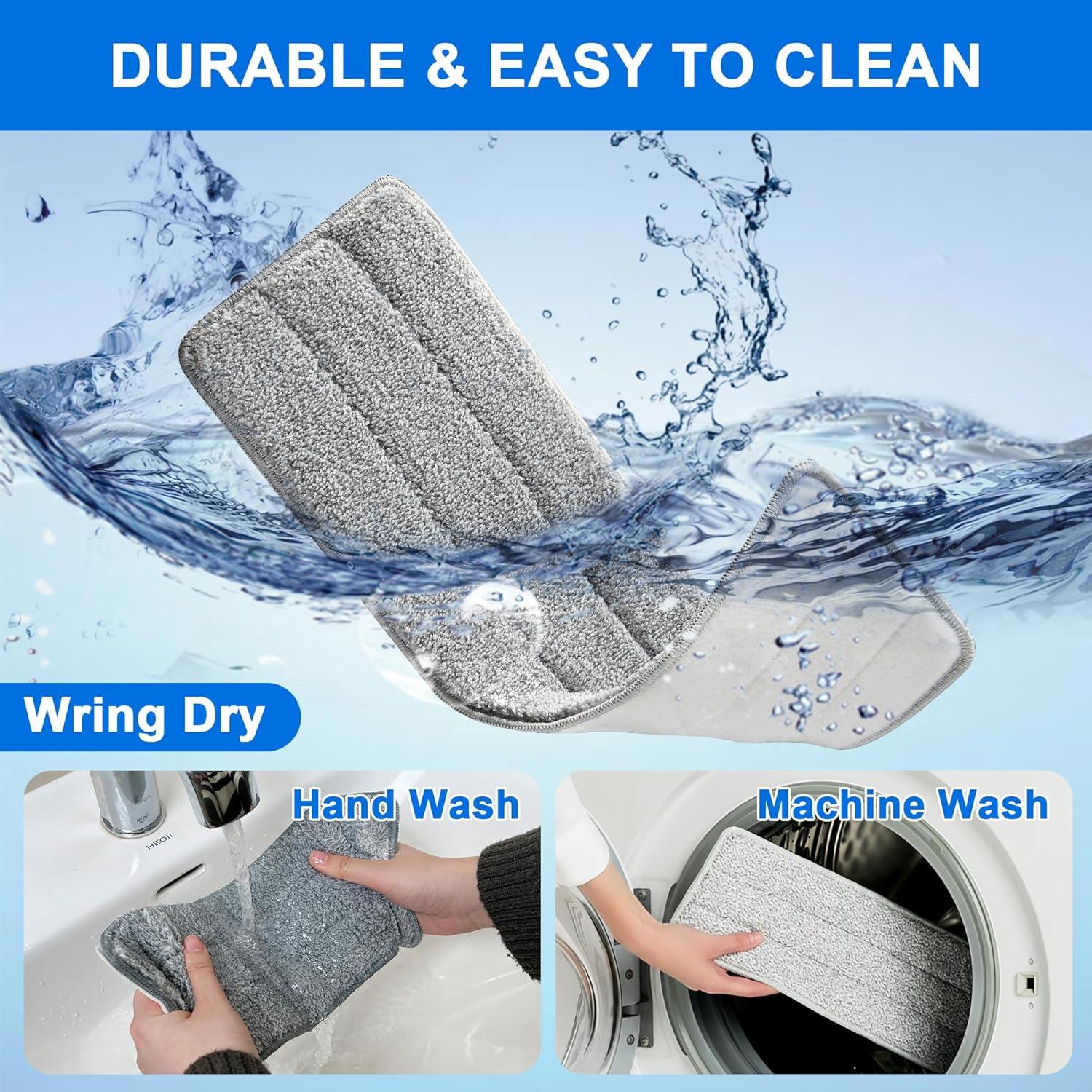 Almohadillas de Reemplazo JOYMOOP para Mopa Plana 33x12cm - 2 Pcs Rayas y Rosa