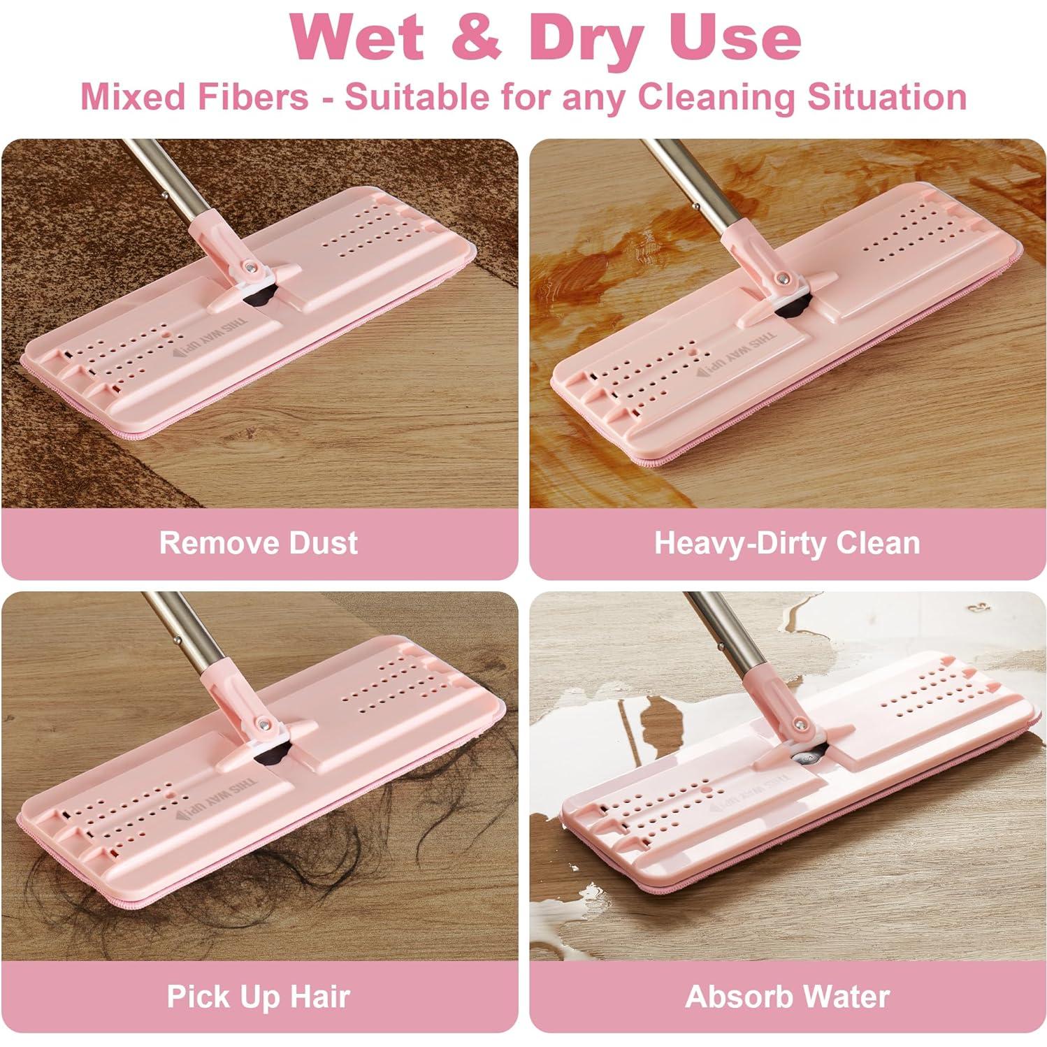 Almohadillas de Microfibra JOYMOOP para Mopa Plana - 4 Piezas 33cm