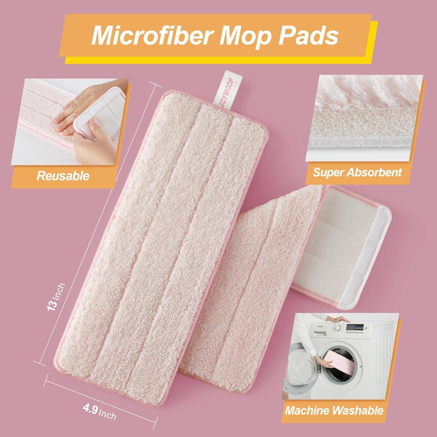 Almohadillas de Microfibra JOYMOOP para Mopa Plana - 4 Piezas 33cm