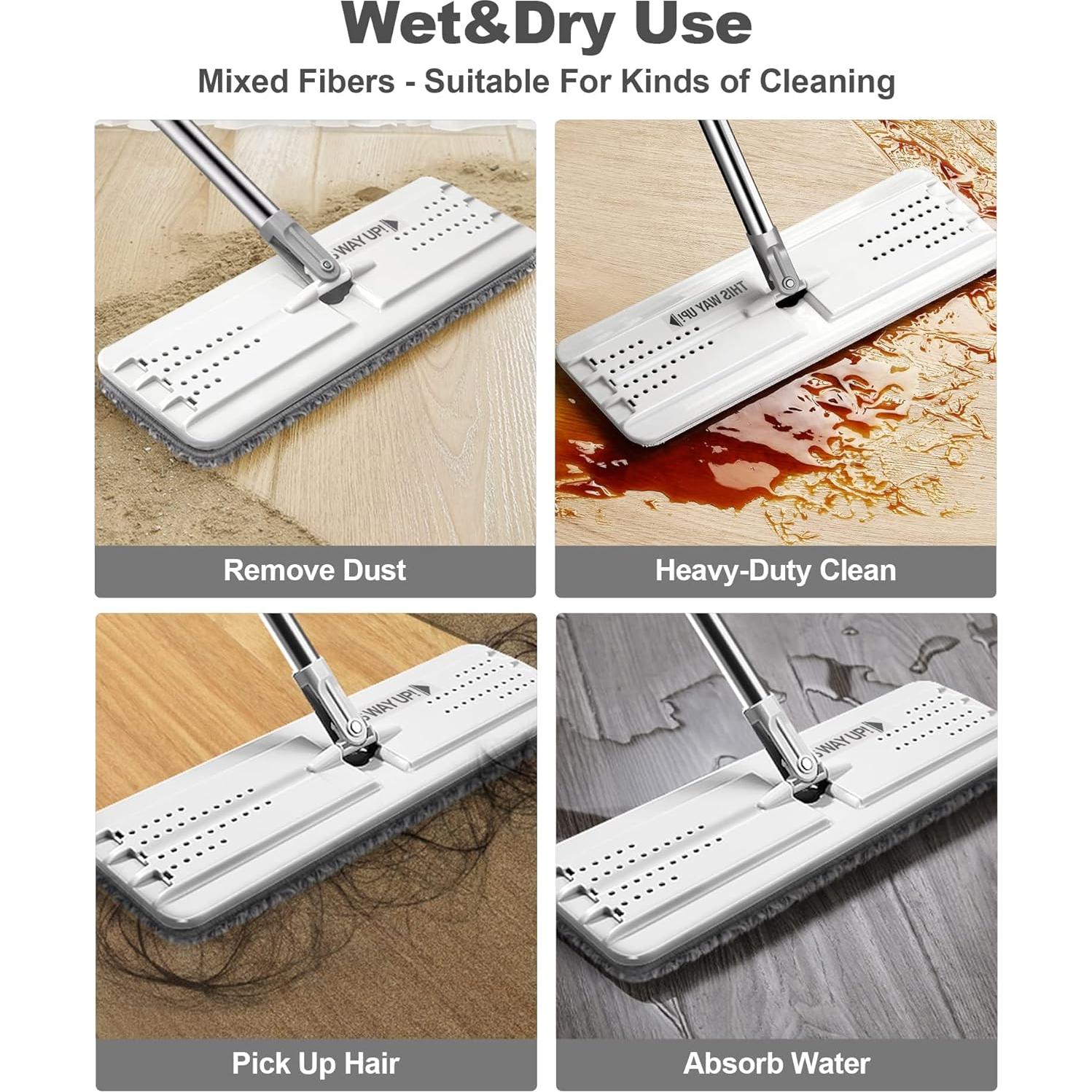 Almohadillas de Microfibra JOYMOOP para Mopa Plana 33cm - Paquete de 4