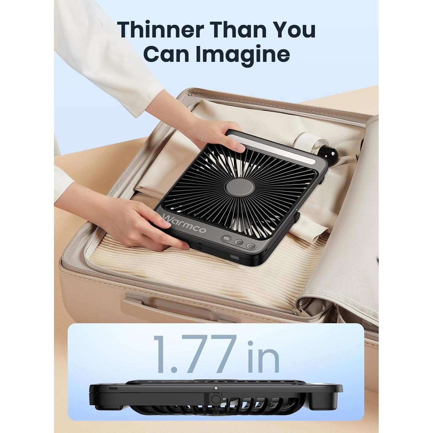 Ventilador de Escritorio Portátil Warmco D4 20000mAh 8" LED