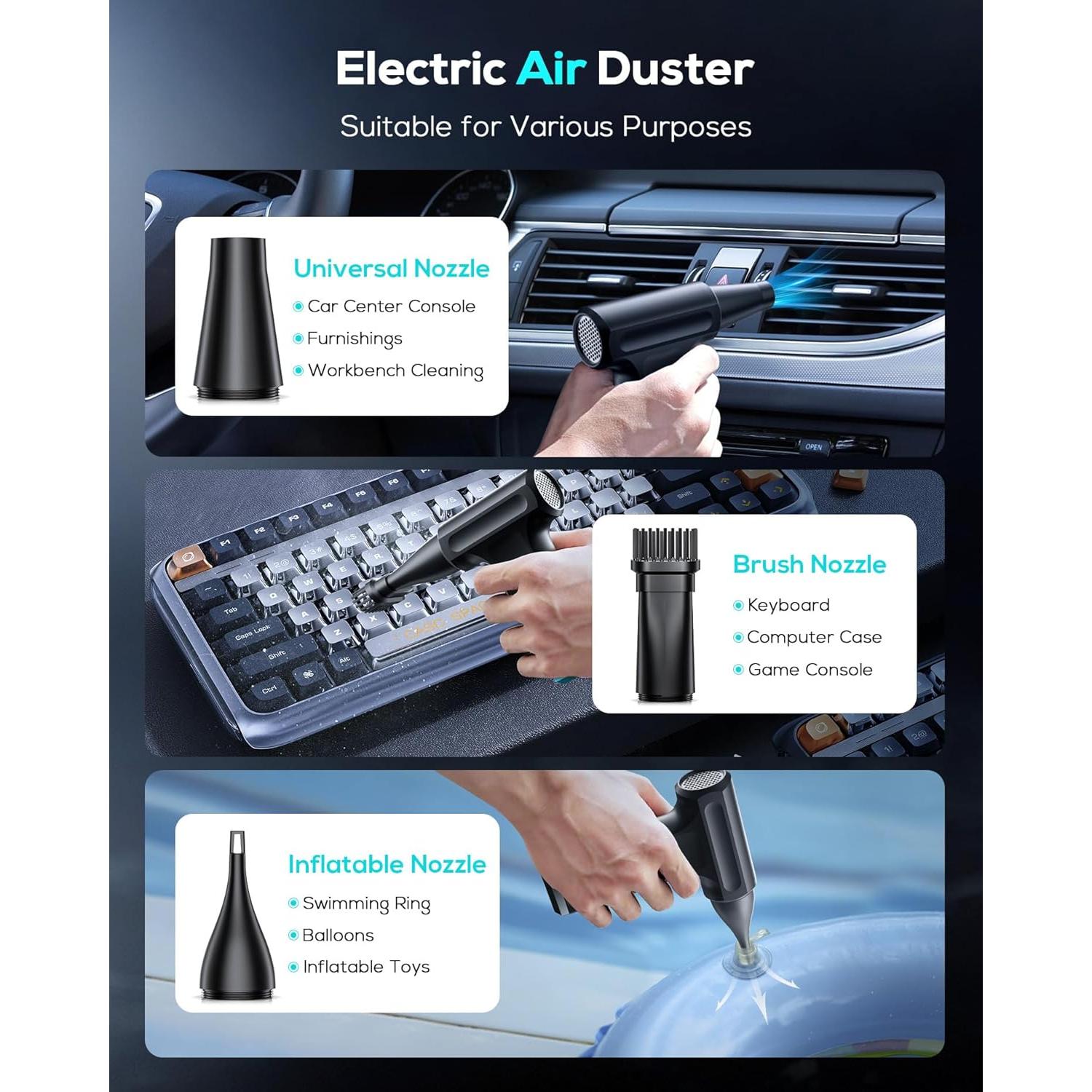 Soplador de Aire Comprimido AKSILM W07 Inalámbrico 393g