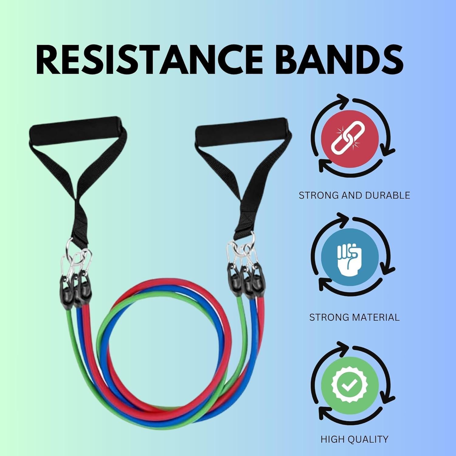 Kit de Entrenamiento en Casa Blue Clouds - Barra de Pilates y Bandas de Resistencia