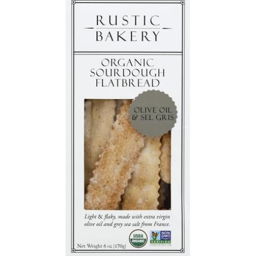Pan plano de masa madre Rustic Bakery con aceite de oliva 170 g