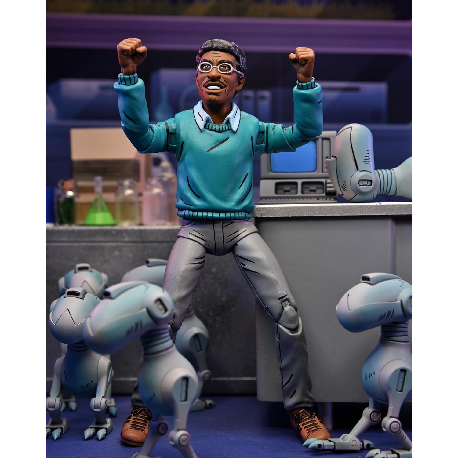 Figura de acción NECA Tortugas Ninja Baxter Stockman 10cm