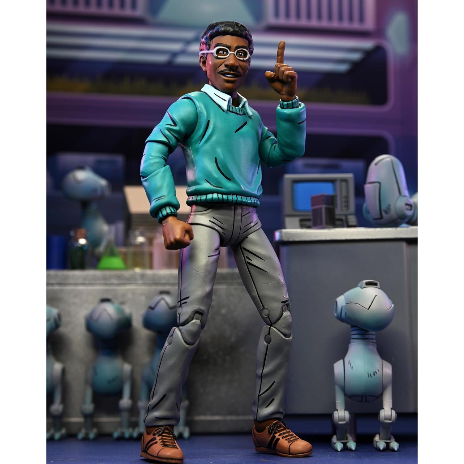 Figura de acción NECA Tortugas Ninja Baxter Stockman 10cm