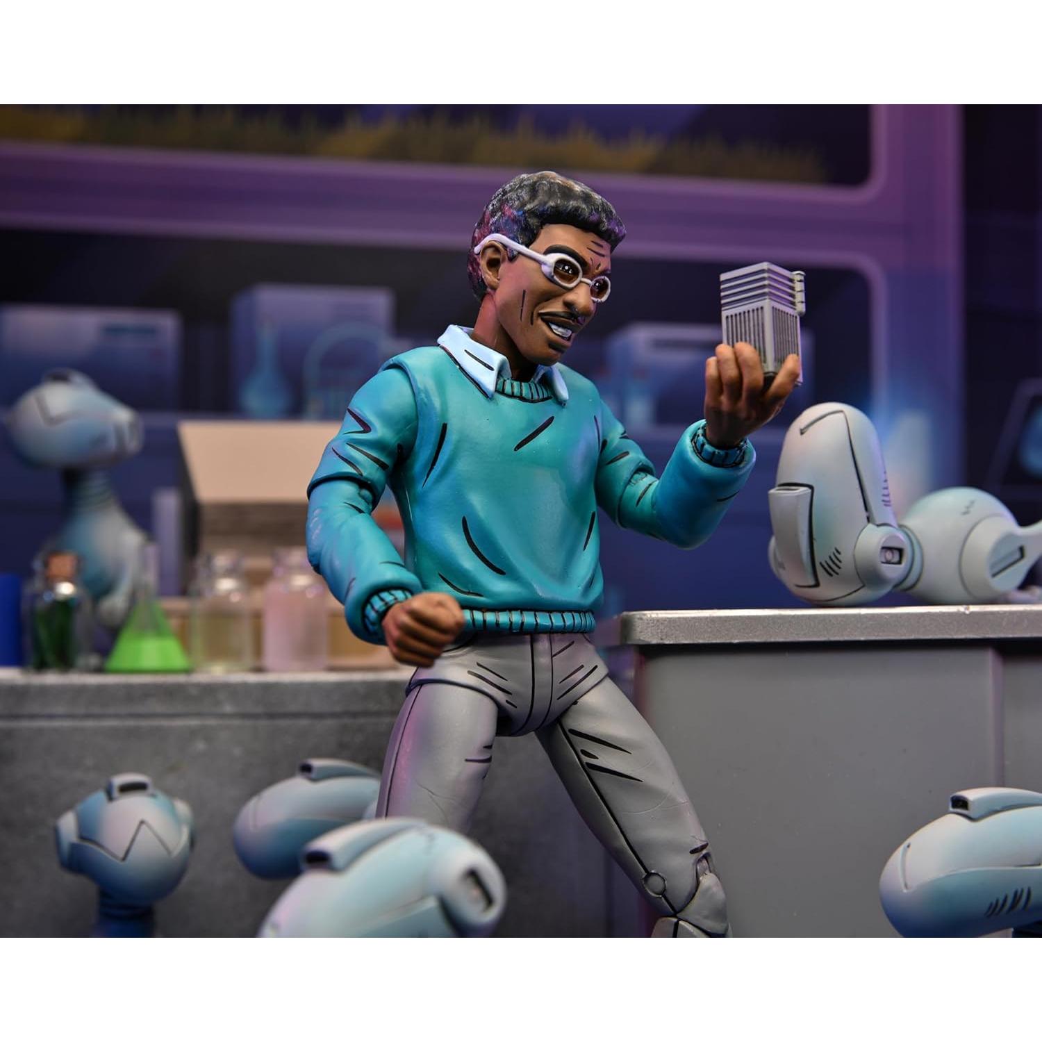 Figura de acción NECA Tortugas Ninja Baxter Stockman 10cm