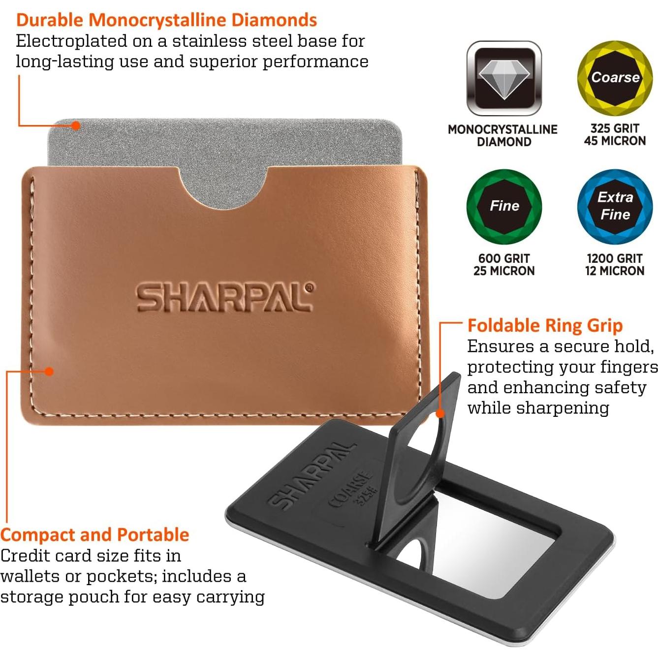 Afilador de Diamante SHARPAL 116N Portátil 3 Granos para Herramientas