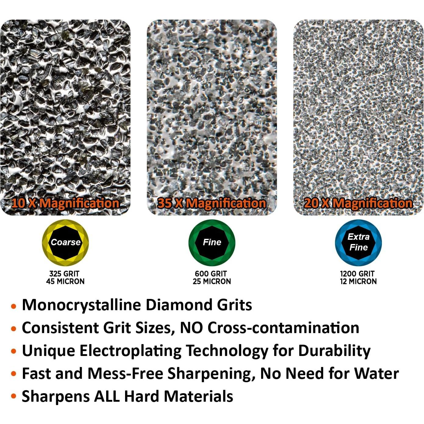 Afilador de Diamante SHARPAL 116N Portátil 3 Granos para Herramientas