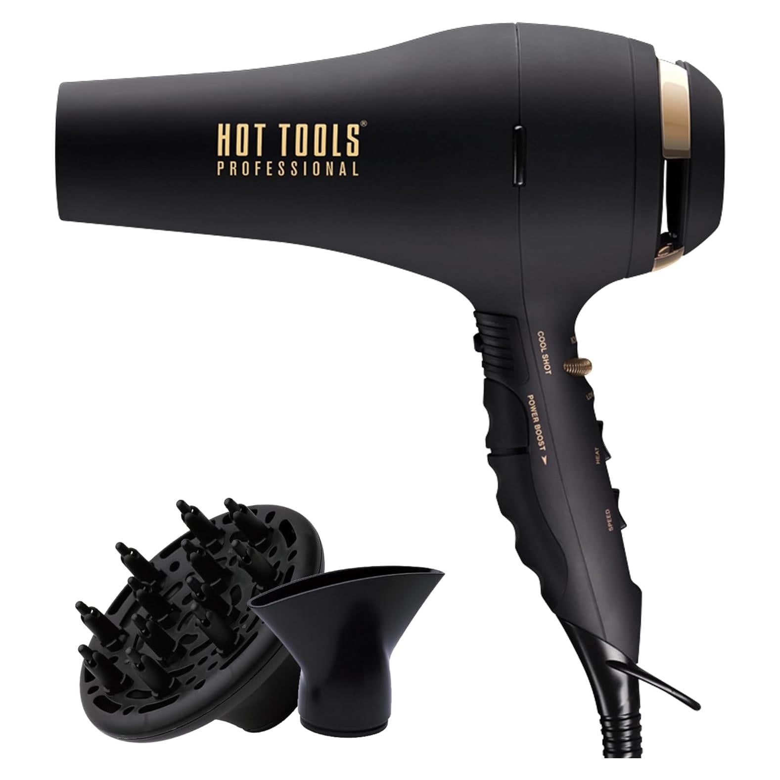 Secador de Pelo Iónico Turbo Black Gold 2100 Hot Tools 1875W