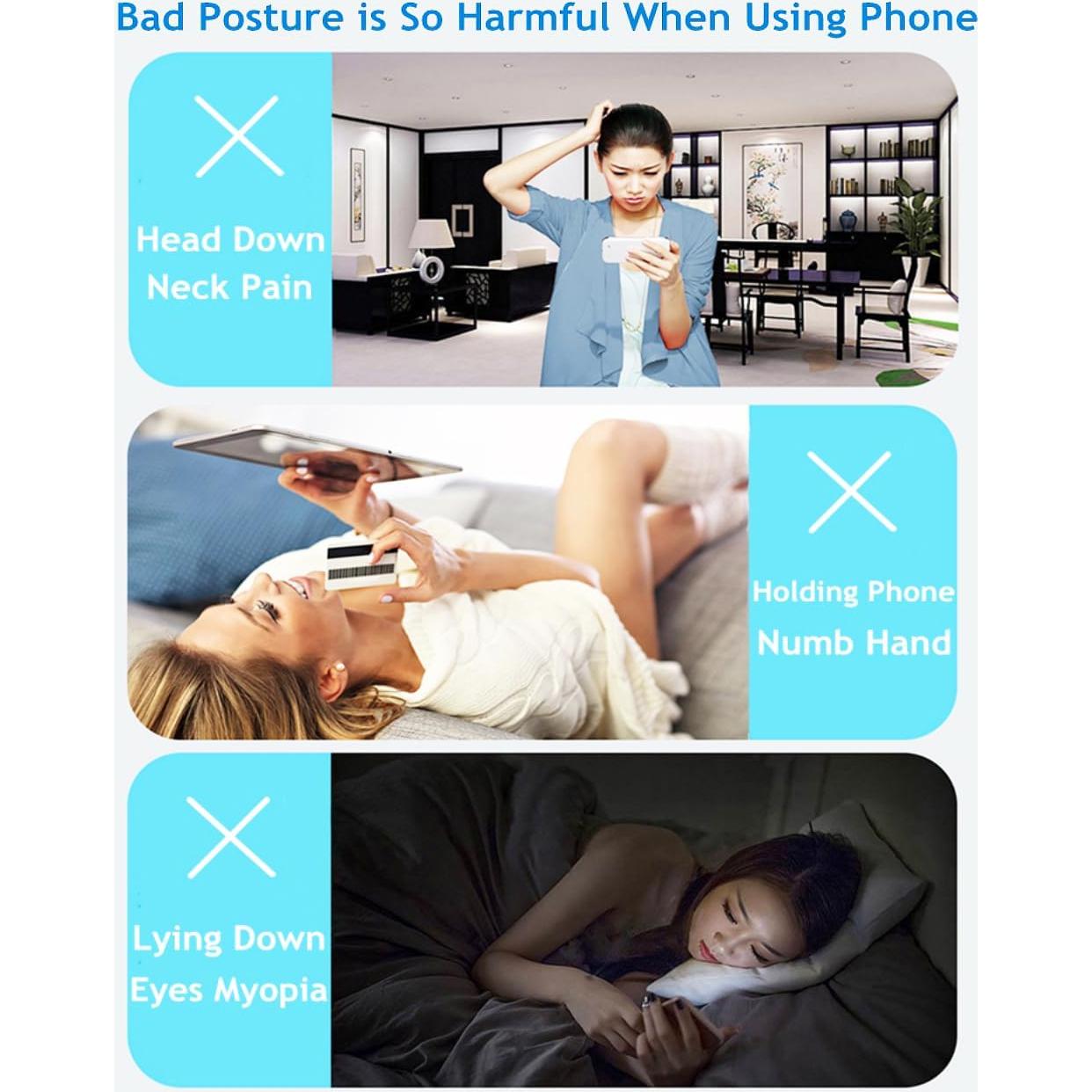 Soporte Plegable para Teléfono Celular JUSDIQIR Azul Ajustable