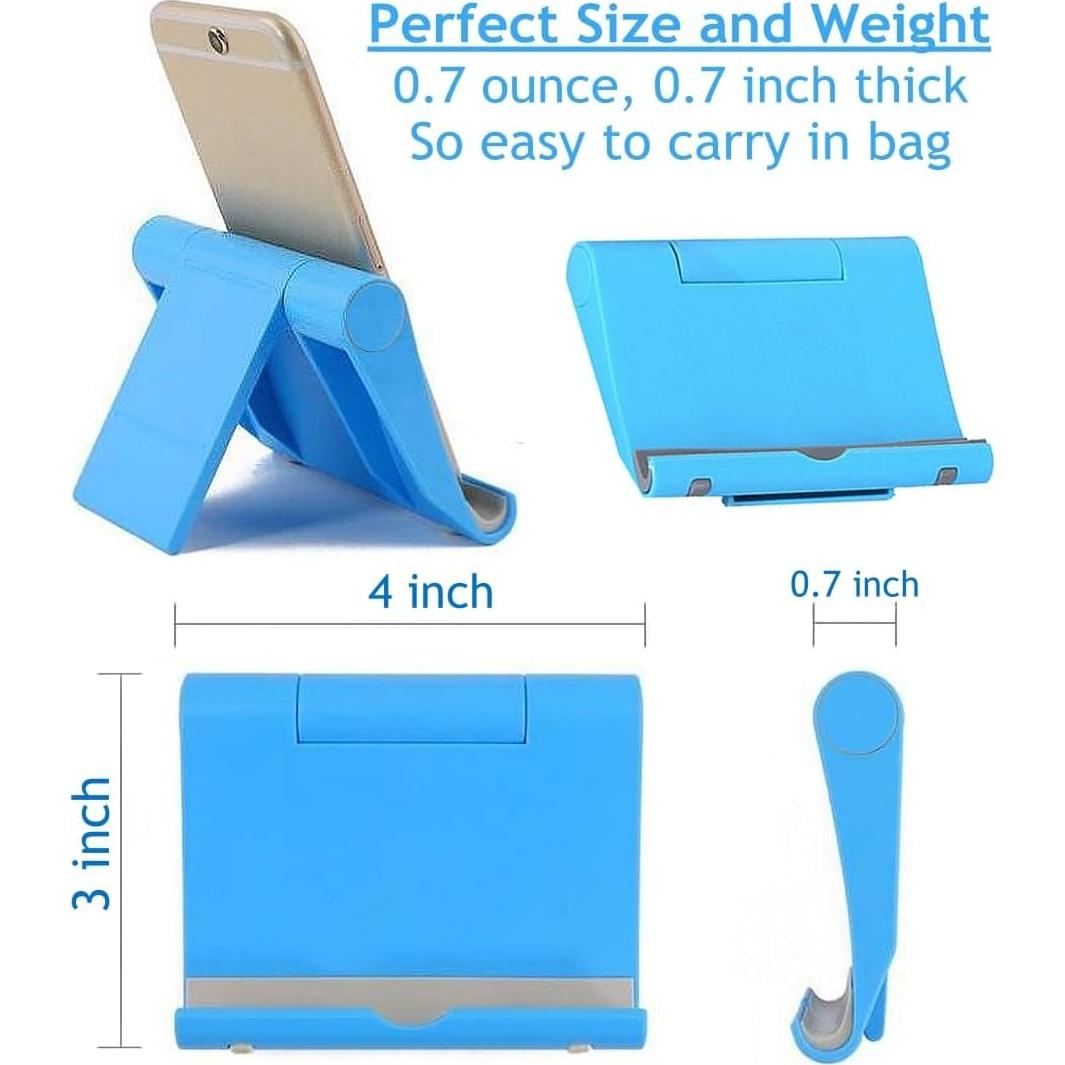 Soporte Plegable para Teléfono Celular JUSDIQIR Azul Ajustable