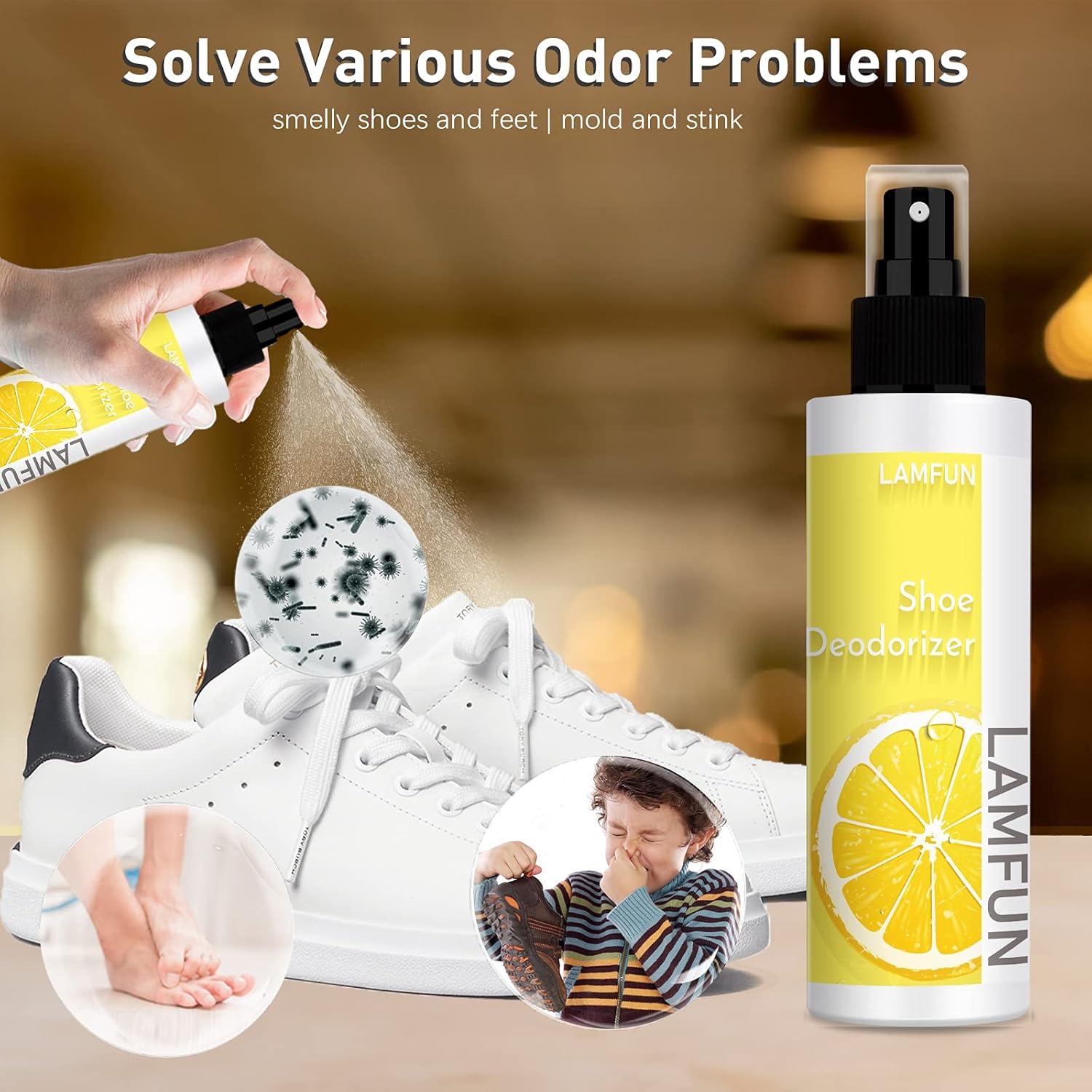 Desodorante para zapatos Lamfun 150ml, fragancia a limón