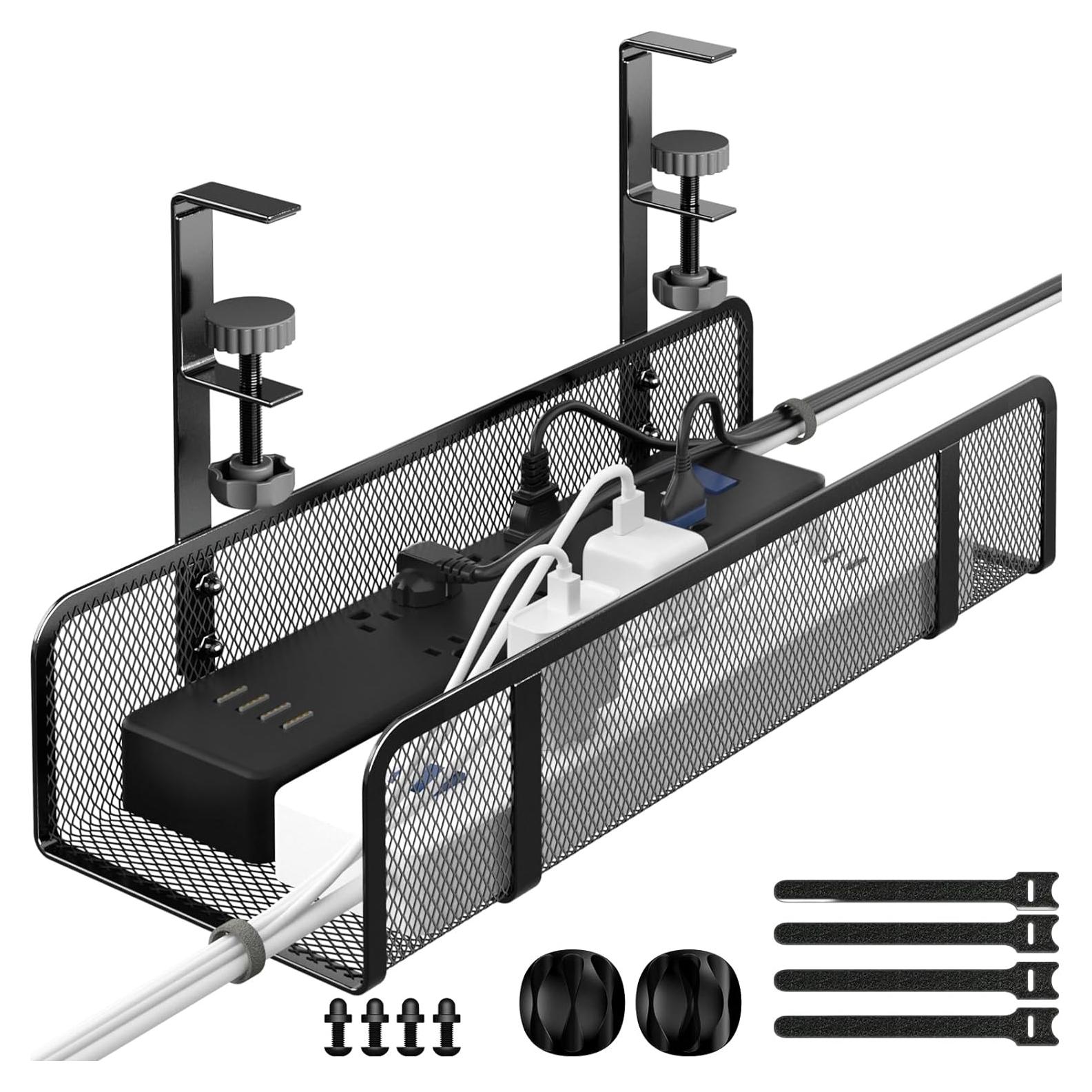Bandeja Organizadora de Cables Foellstoe - 40x12x7 cm - Sin Taladrar