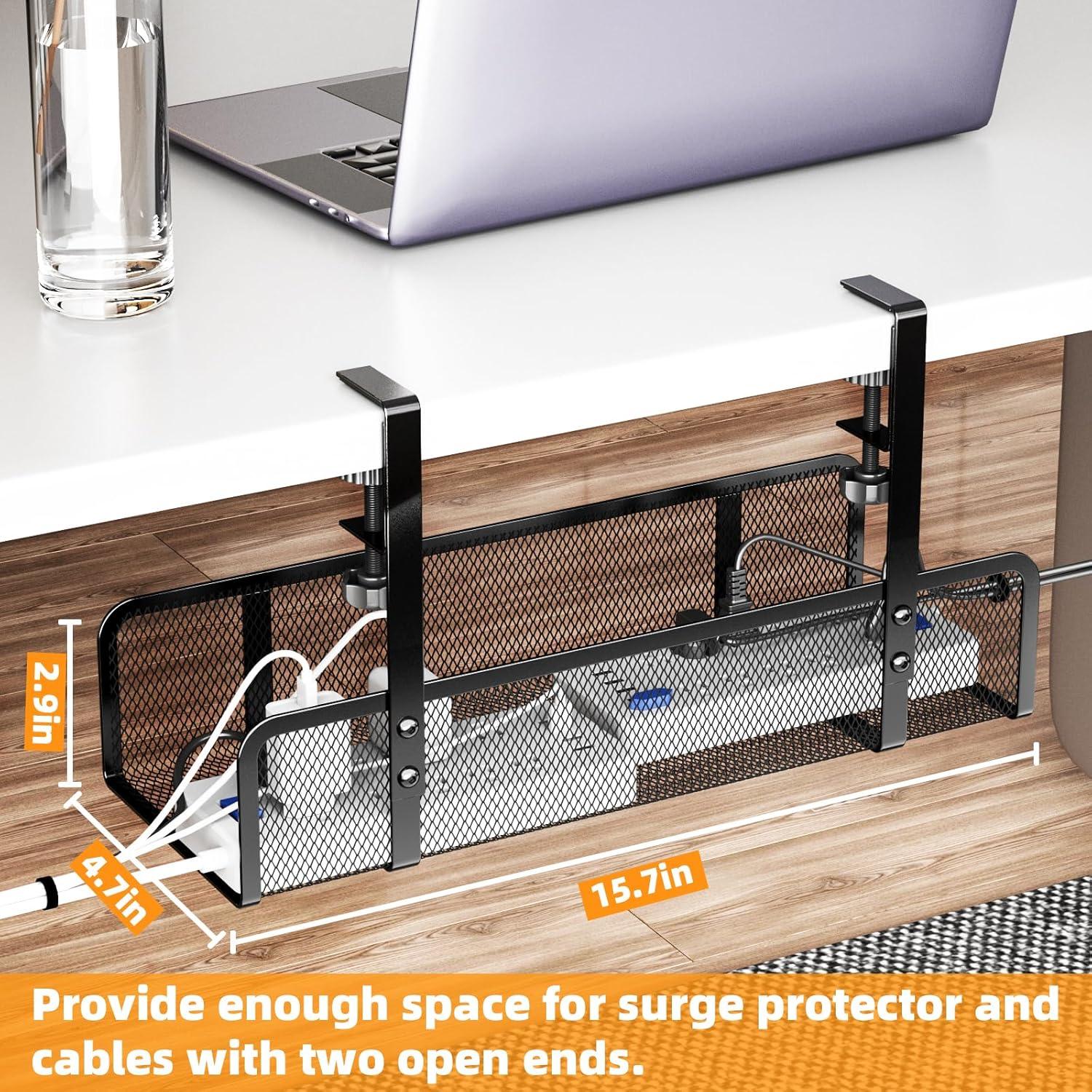 Bandeja Organizadora de Cables Foellstoe - 40x12x7 cm - Sin Taladrar