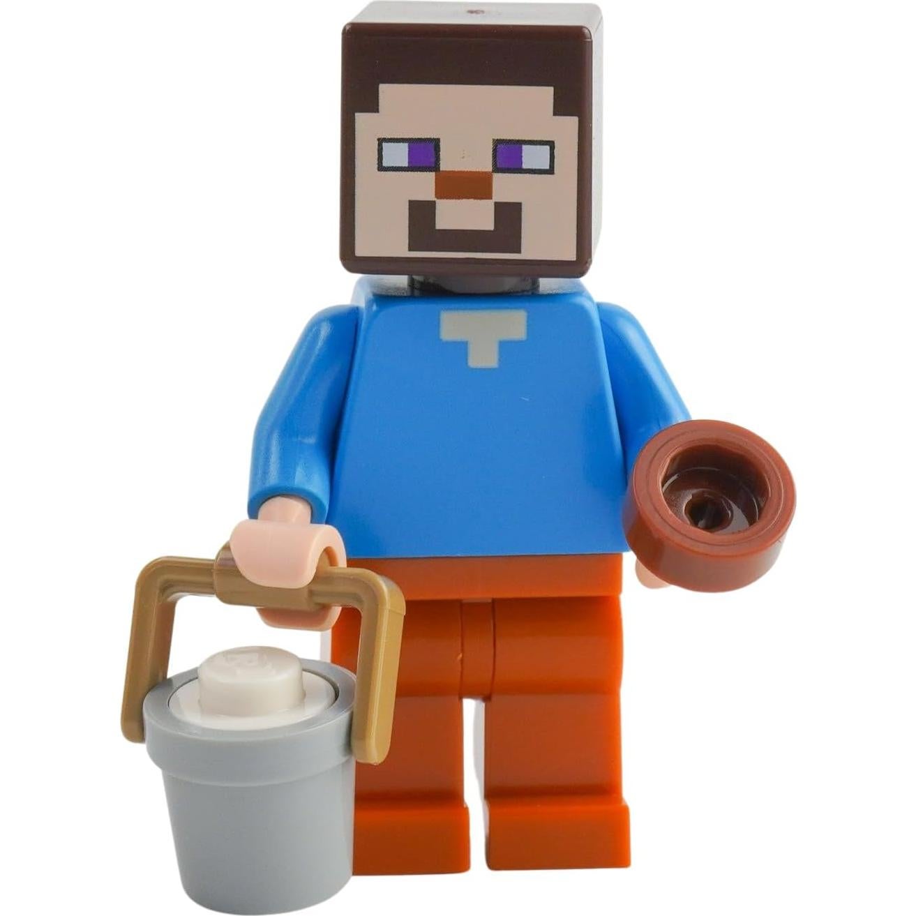 LEGO Minecraft Mini Set Steve y Vaca Mooshroom 2.54x1.27cm