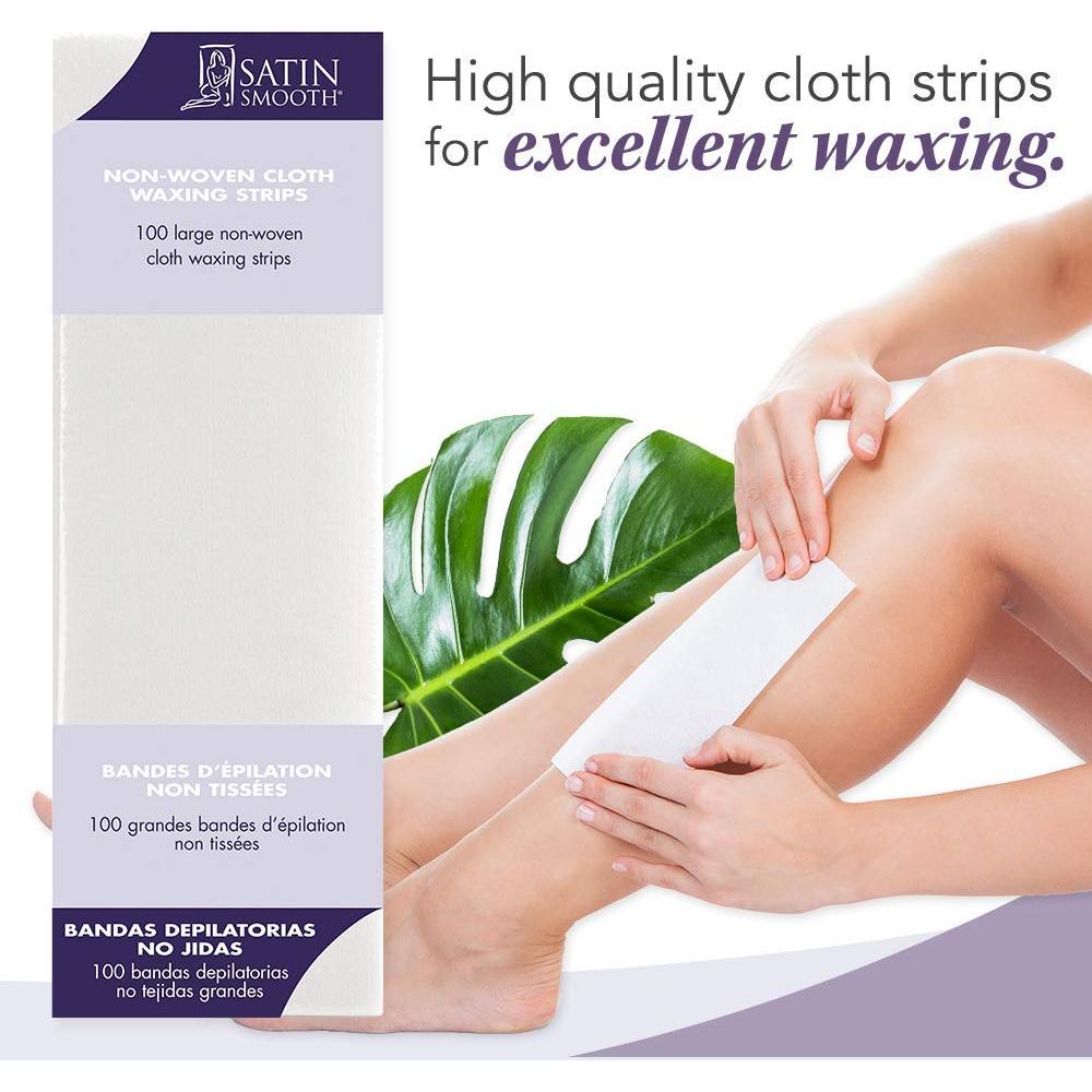 Tiras de Cera No Tejida Satin Smooth Grande 100 Unidades