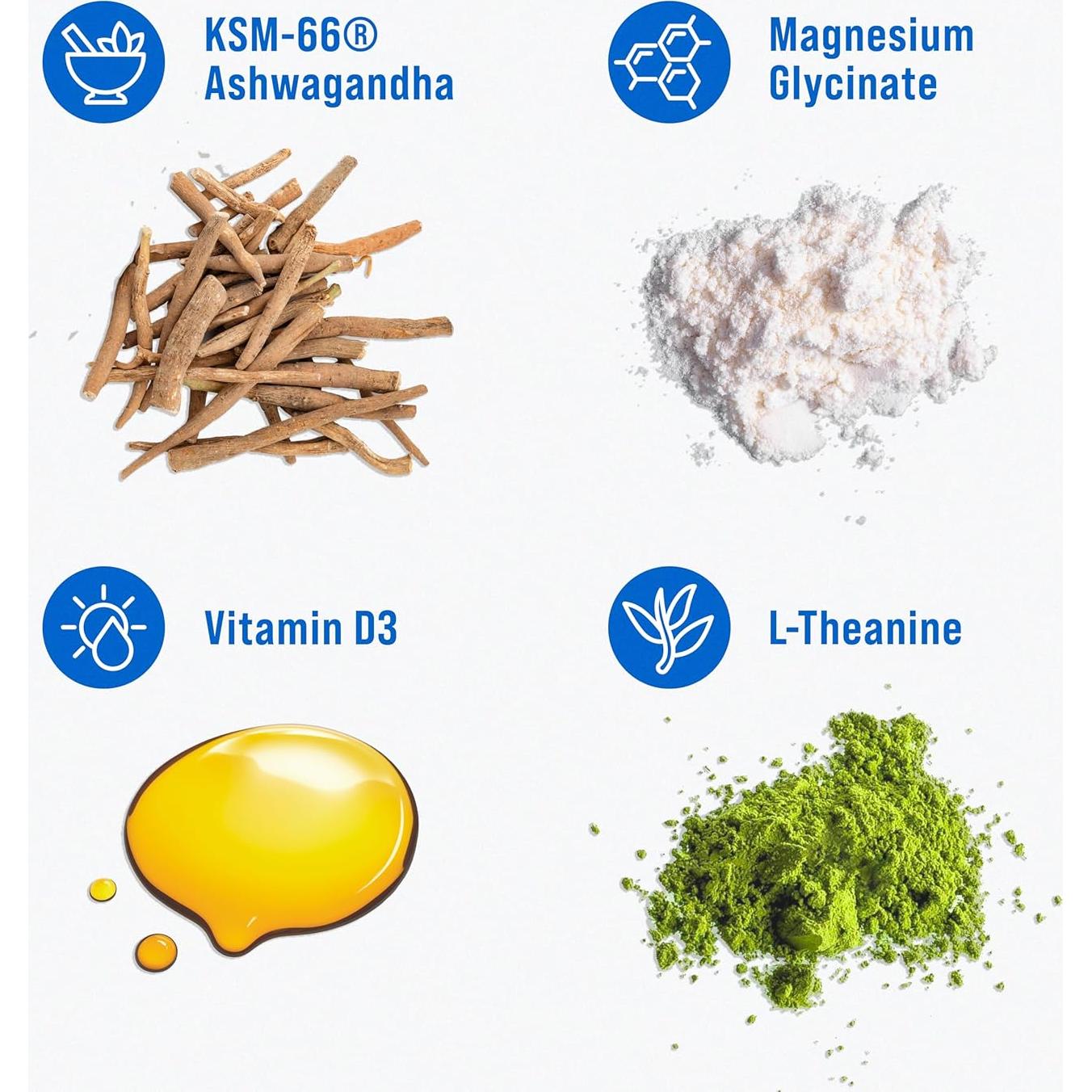 Supercalm Powdered Drink Mix, Blue Coconut, L Theanine, Ksm-66 Ashwagandha, Magnesium Glycinate, Vitamin D 3, Supplements for Relaxation & Focus, No Sugar, Non GMO, On The Go, 20 Srvgs