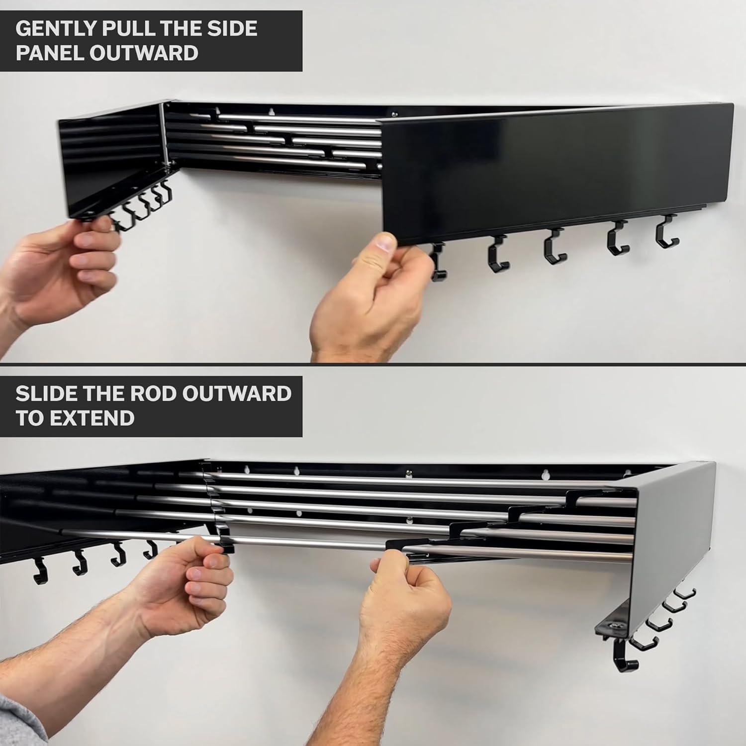 Soporte de Secado de Ropa Plegable ZETEZ 80 cm Negro